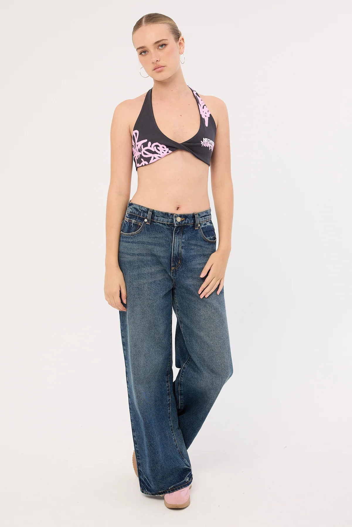Neovision Misfit Twist Bralette Washed Black - Image 2