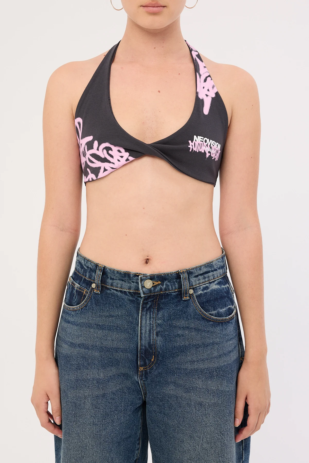 Neovision Misfit Twist Bralette Washed Black - Image 6