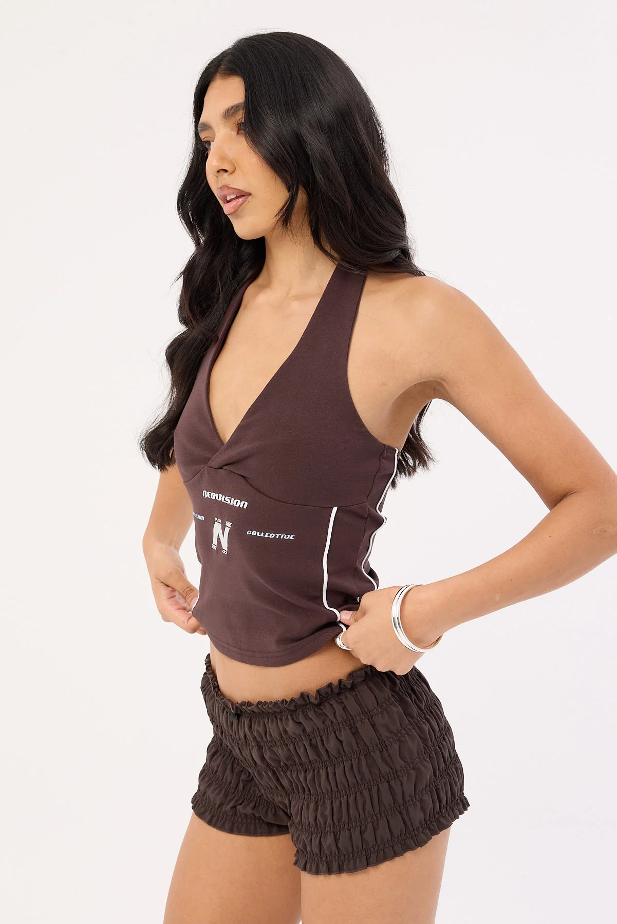 Neovision Modulate Halter Top Brown - Image 4