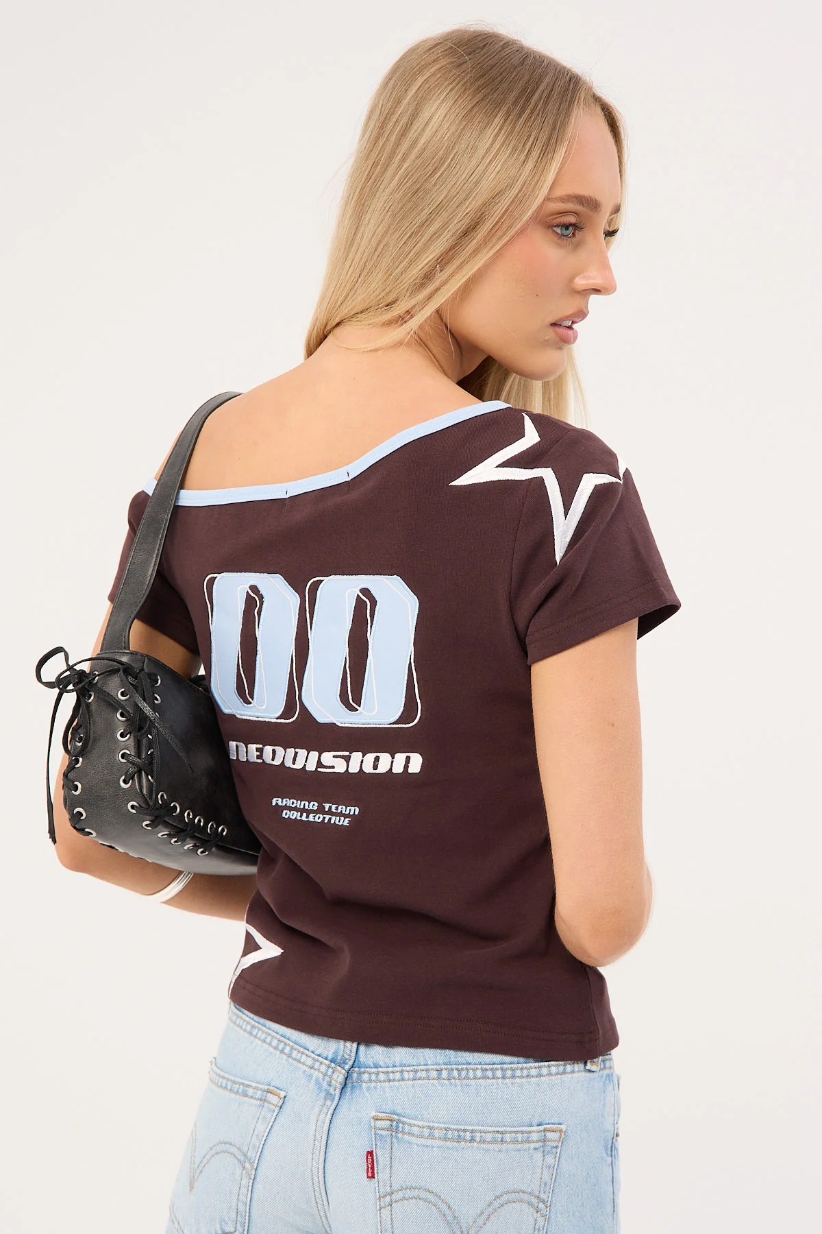 Neovision Modulate Off Shoulder Top Brown - Image 3