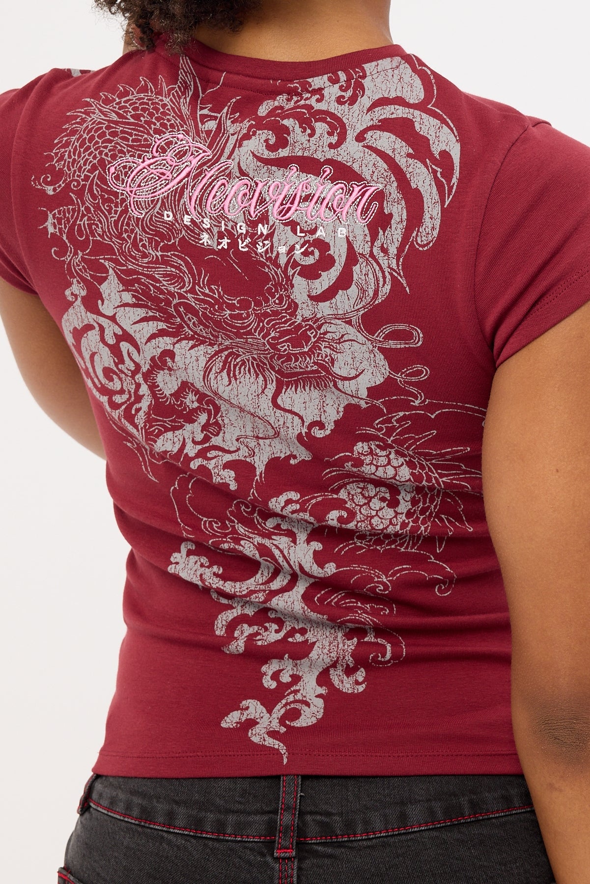 Neovision Nami Baby Tee Burgundy - Image 6