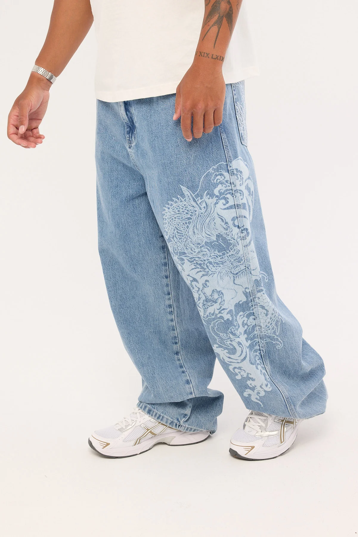 Neovision Nami Behemoth Super Baggy Jean Ash Blue - Image 4