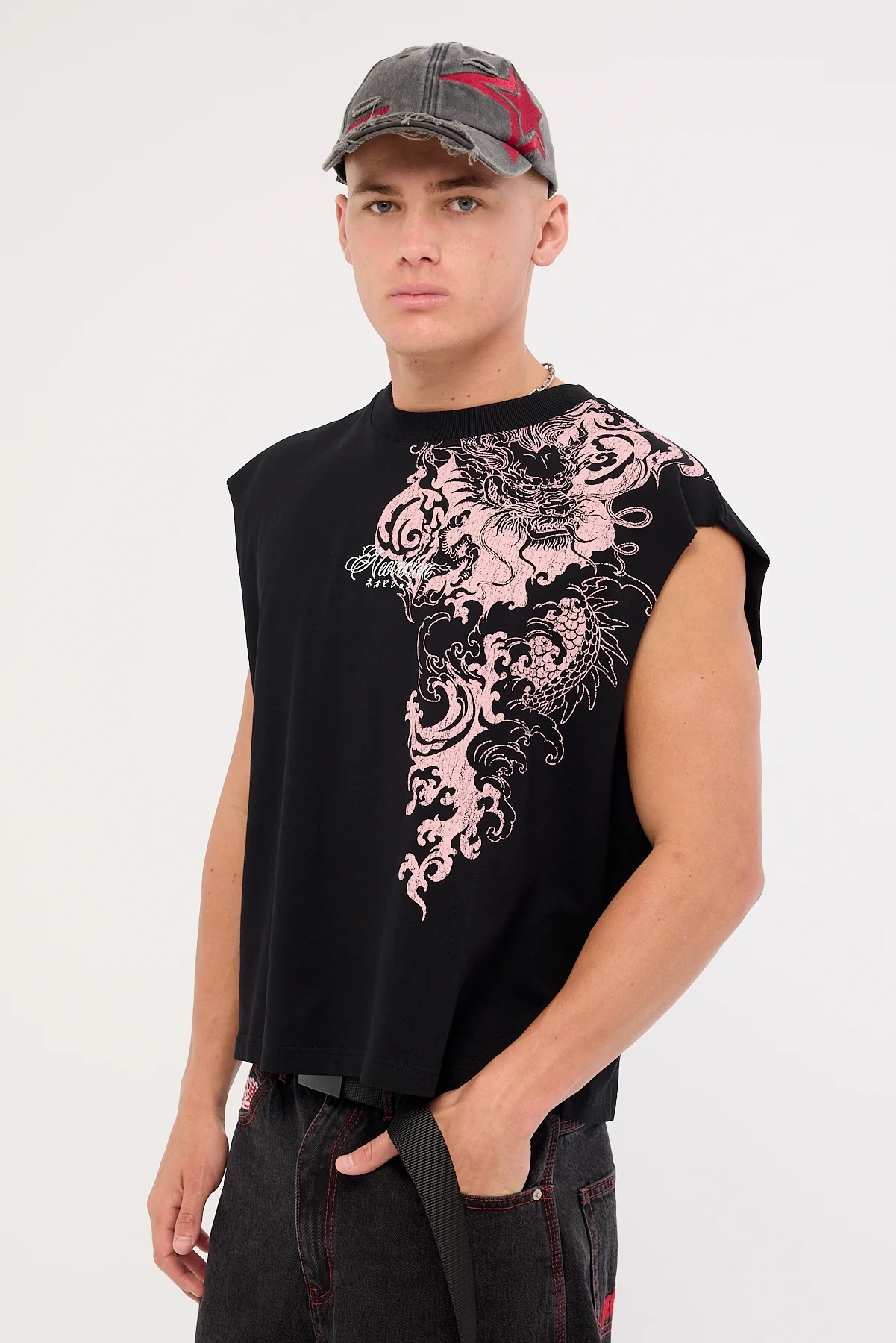 Neovision Nami Cropped Muscle Tank Black - Image 5