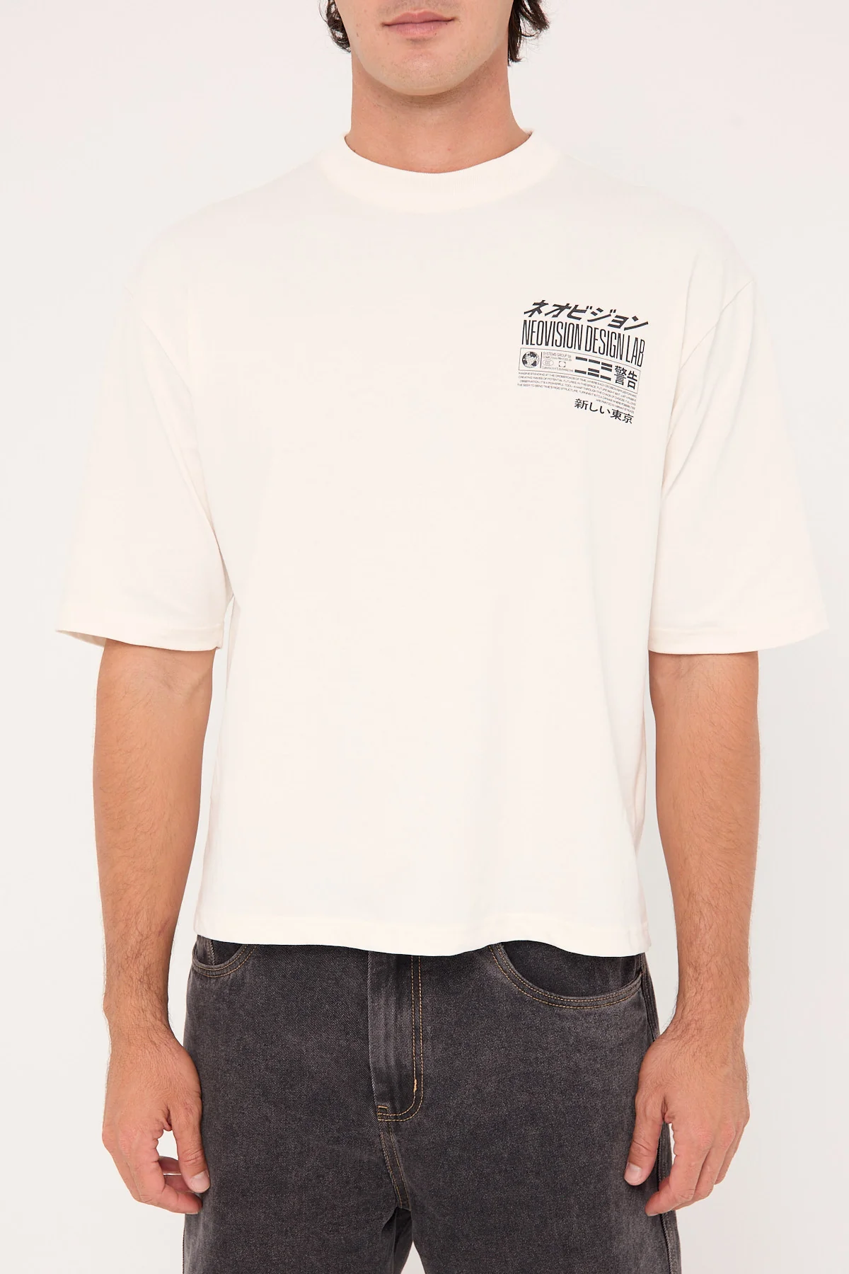 Neovision Neural Cropped Street Super Heavy Tee Off White - Image 9