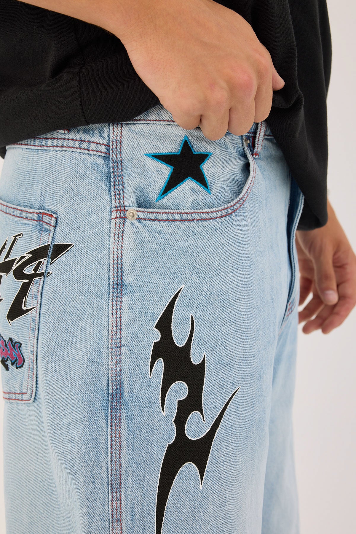 Neovision Nexus Behemoth Super Baggy Jean Glitch Blue - Image 8