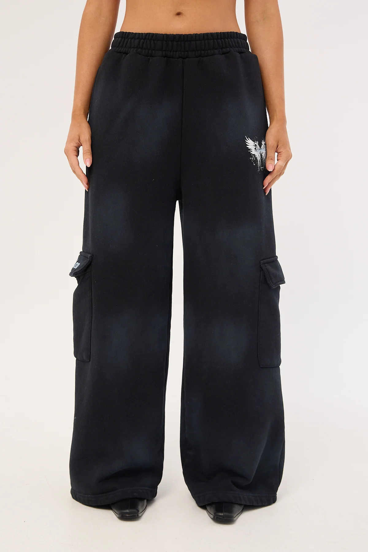 Neovision Nocturne Cargo Trackpant Washed Black - Image 8
