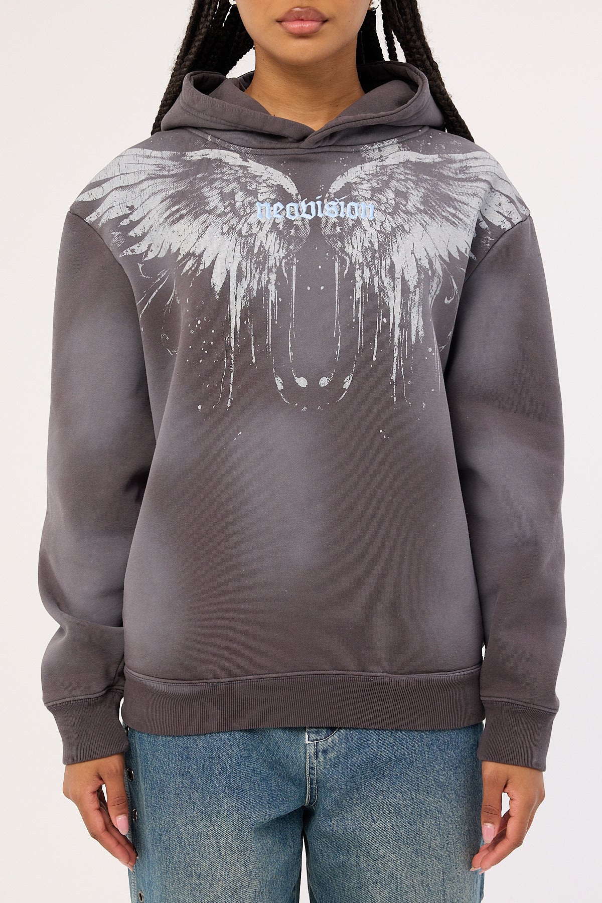 Neovision Nocturne Relaxed Hoodie Washed Black - Image 5