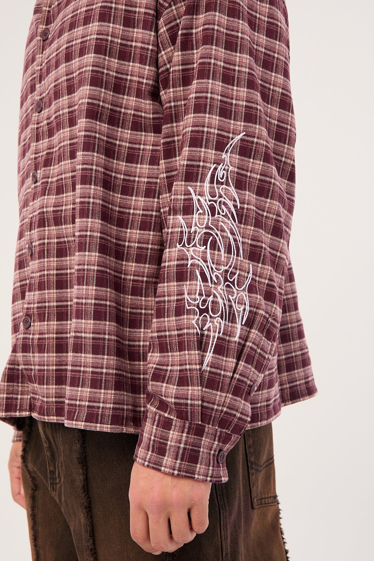 Neovision Nomadix Oversize Long Sleeve Shirt Purple Check - Image 7