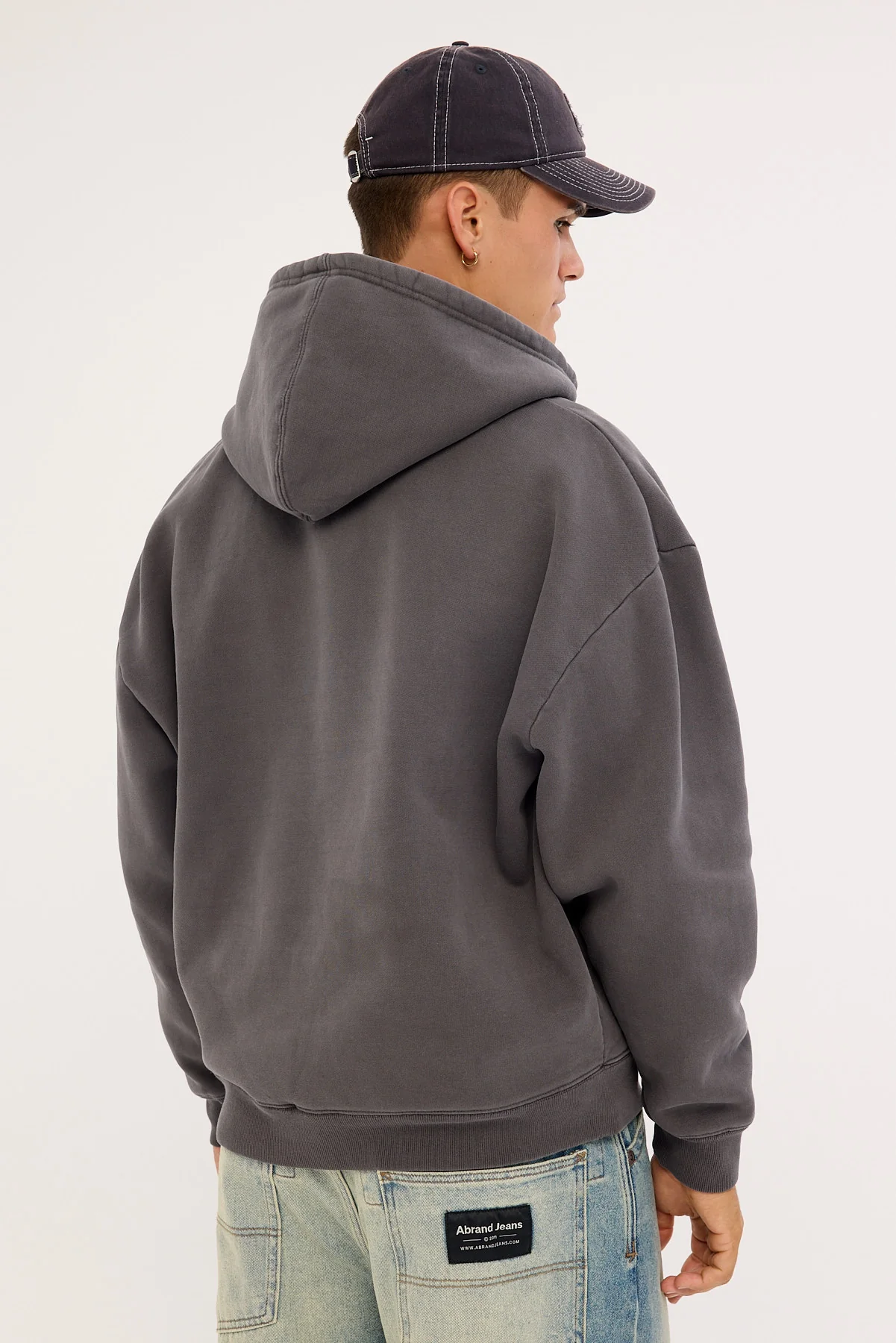Neovision Nova Base Zip Through Street Hoodie Washed Black - Image 5
