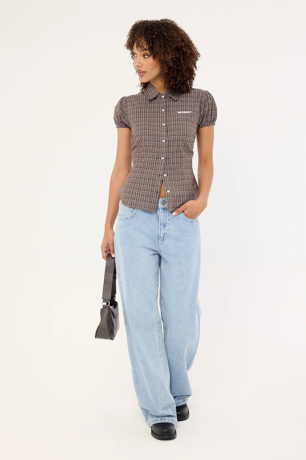 Neovision Nova Button Up Blouse Brown - Image 2