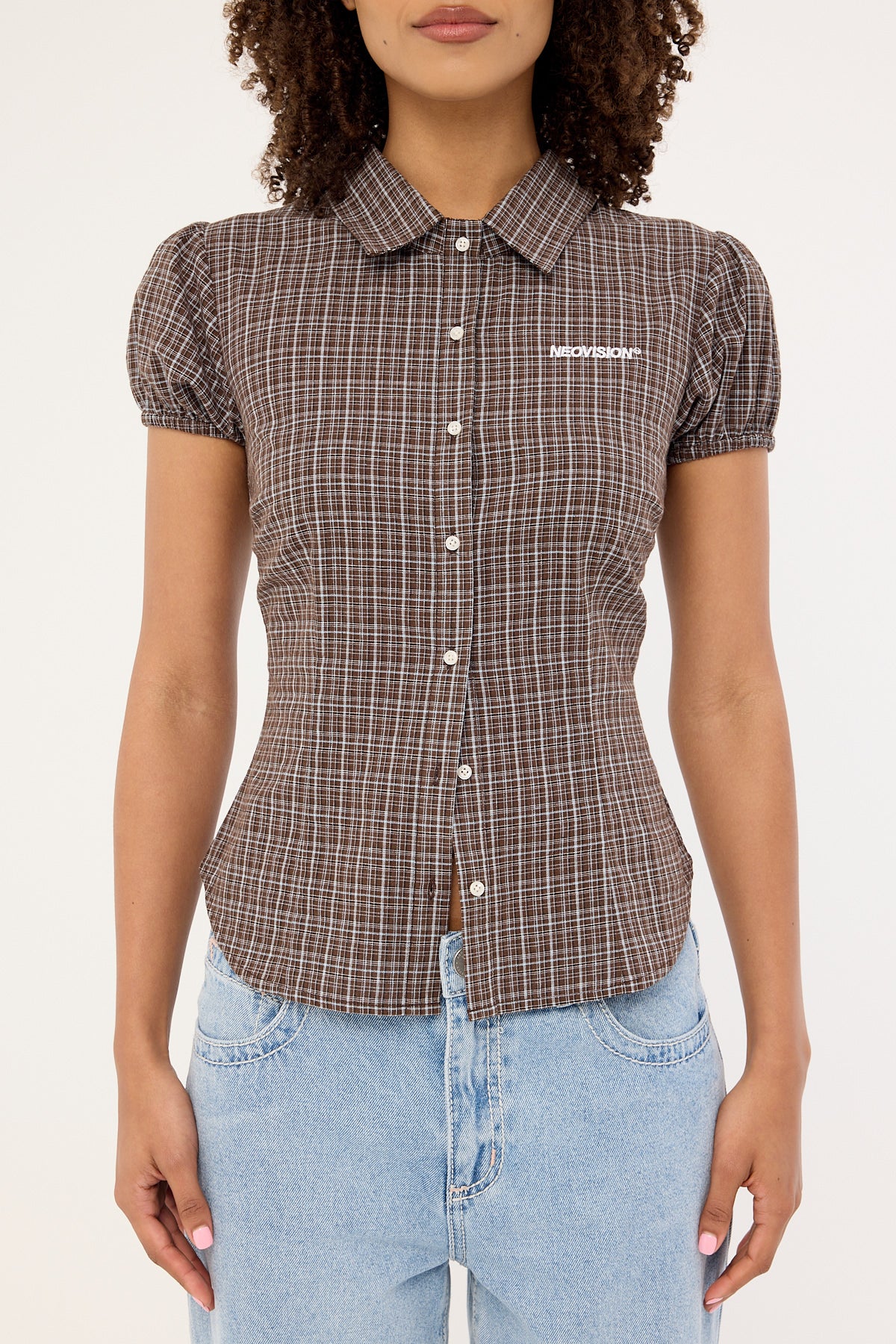 Neovision Nova Button Up Blouse Brown - Image 8