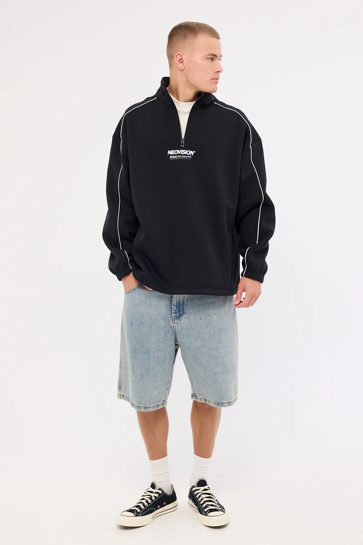 Neovision Nova Elastic Quarter Zip Crew Black - Image 3