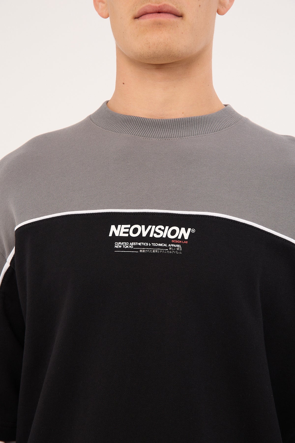 Neovision Nova Layered Long Sleeve Loopback Tee Night Black/Grey - Image 7