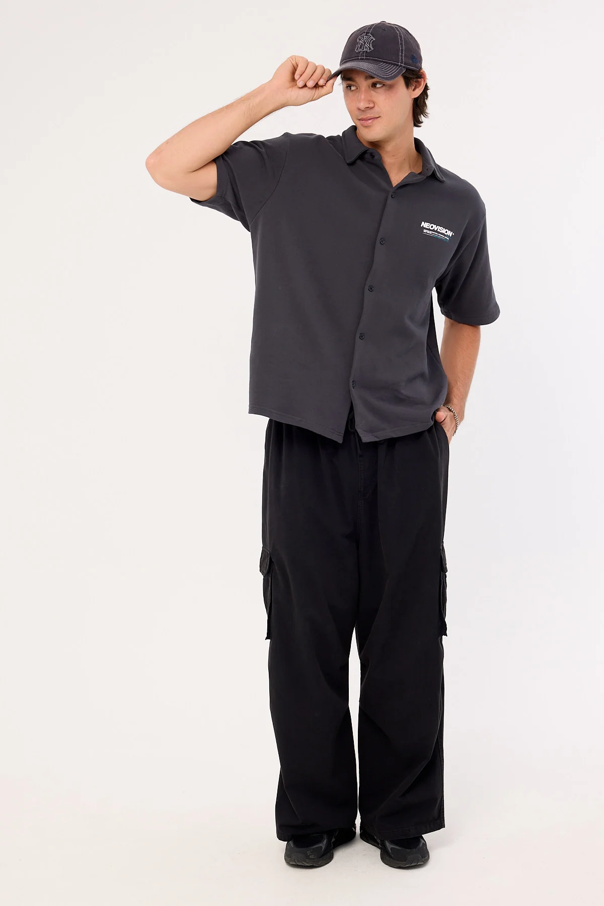 Neovision Nova Loopback Oversize Shirt Asphalt - Image 2