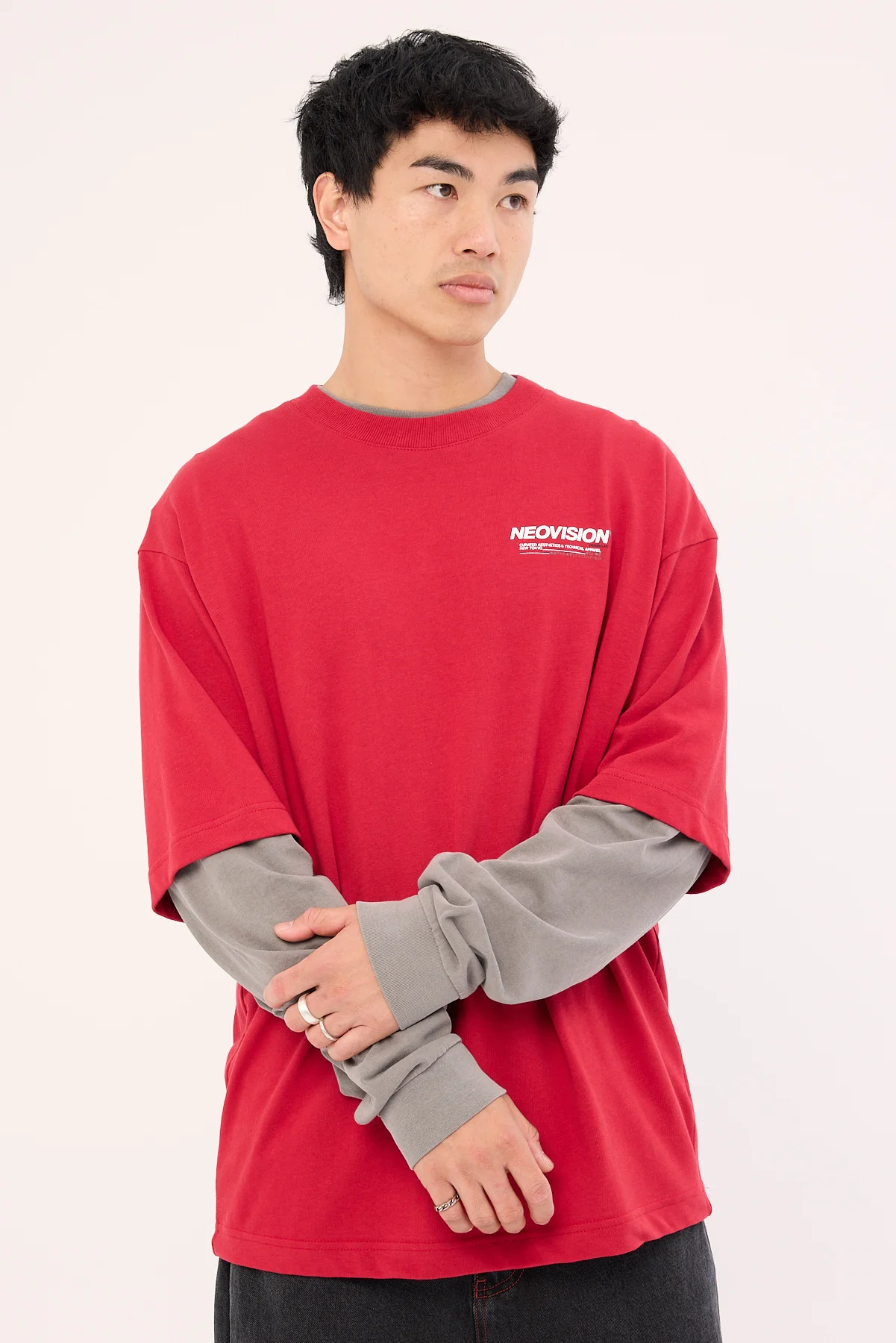 Neovision Nova Oversize Super Heavy Tee Red - Image 2