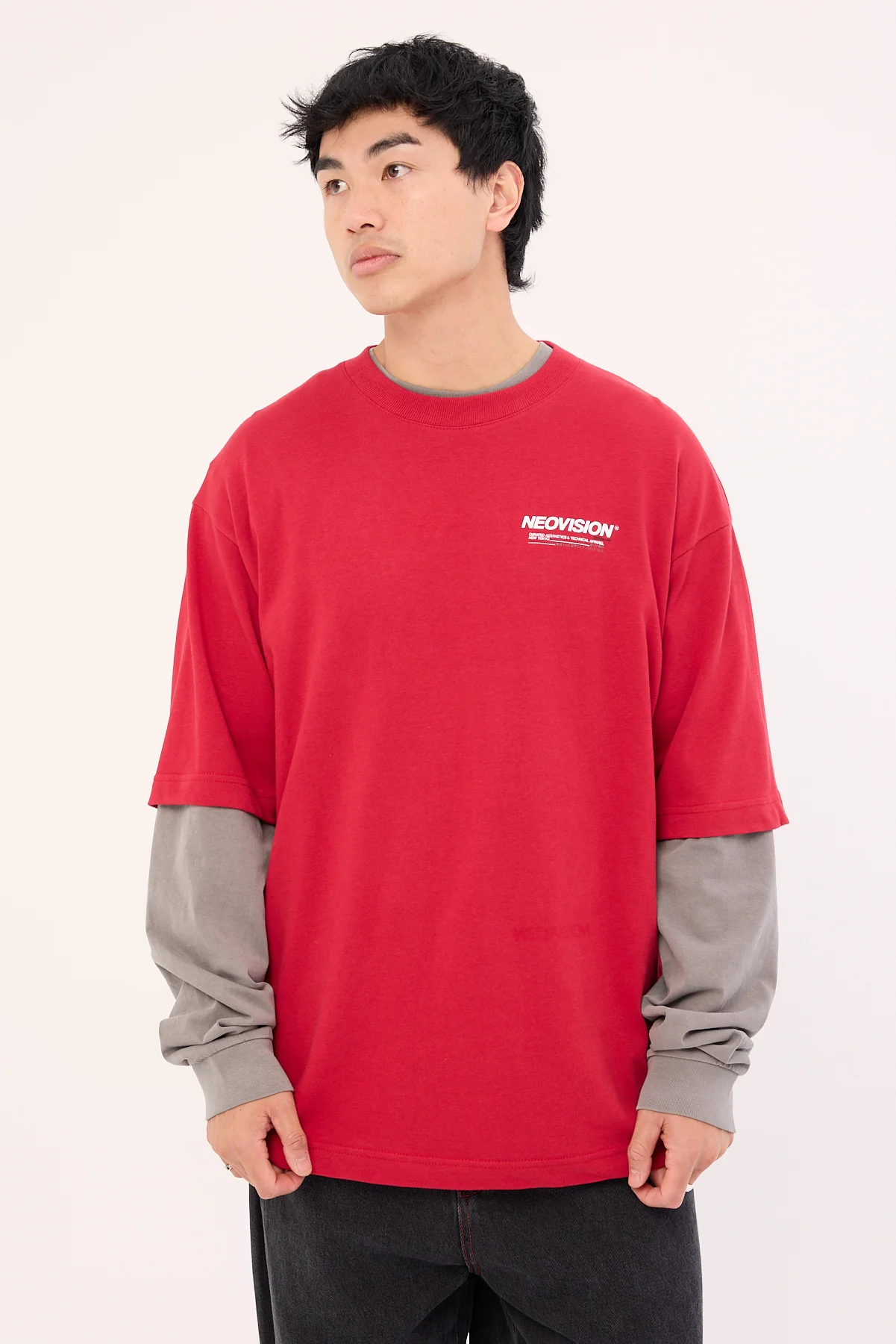 Neovision Nova Oversize Super Heavy Tee Red - Image 5