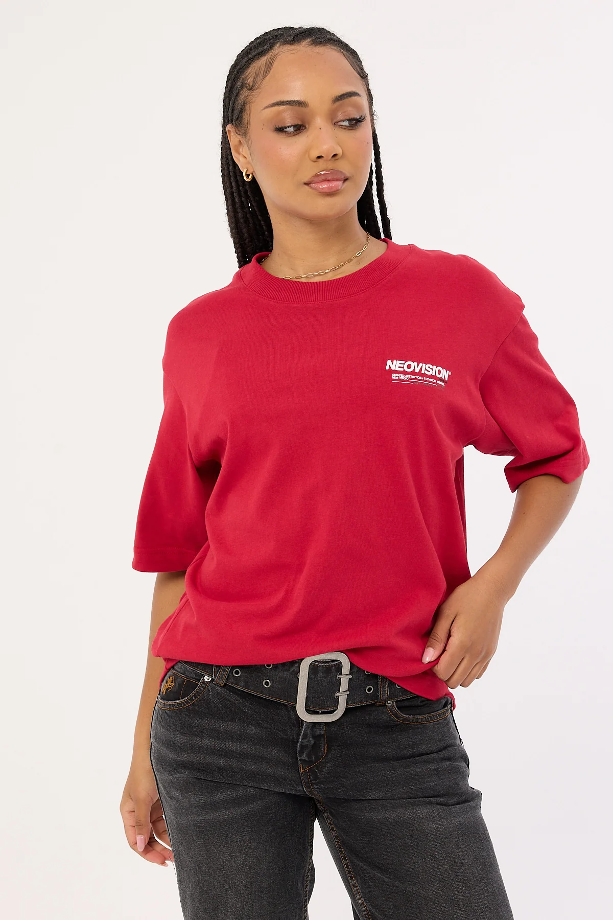 Neovision Nova Oversize Super Heavy Tee Red - Image 6