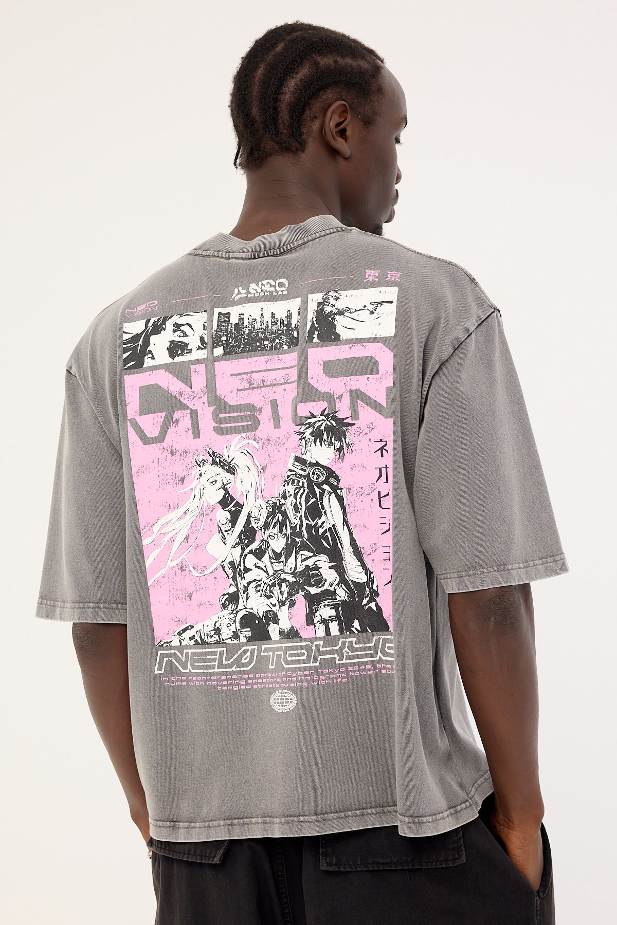 Neovision Nullvoid Cropped Street Super Heavy Tee Acid Snow Black