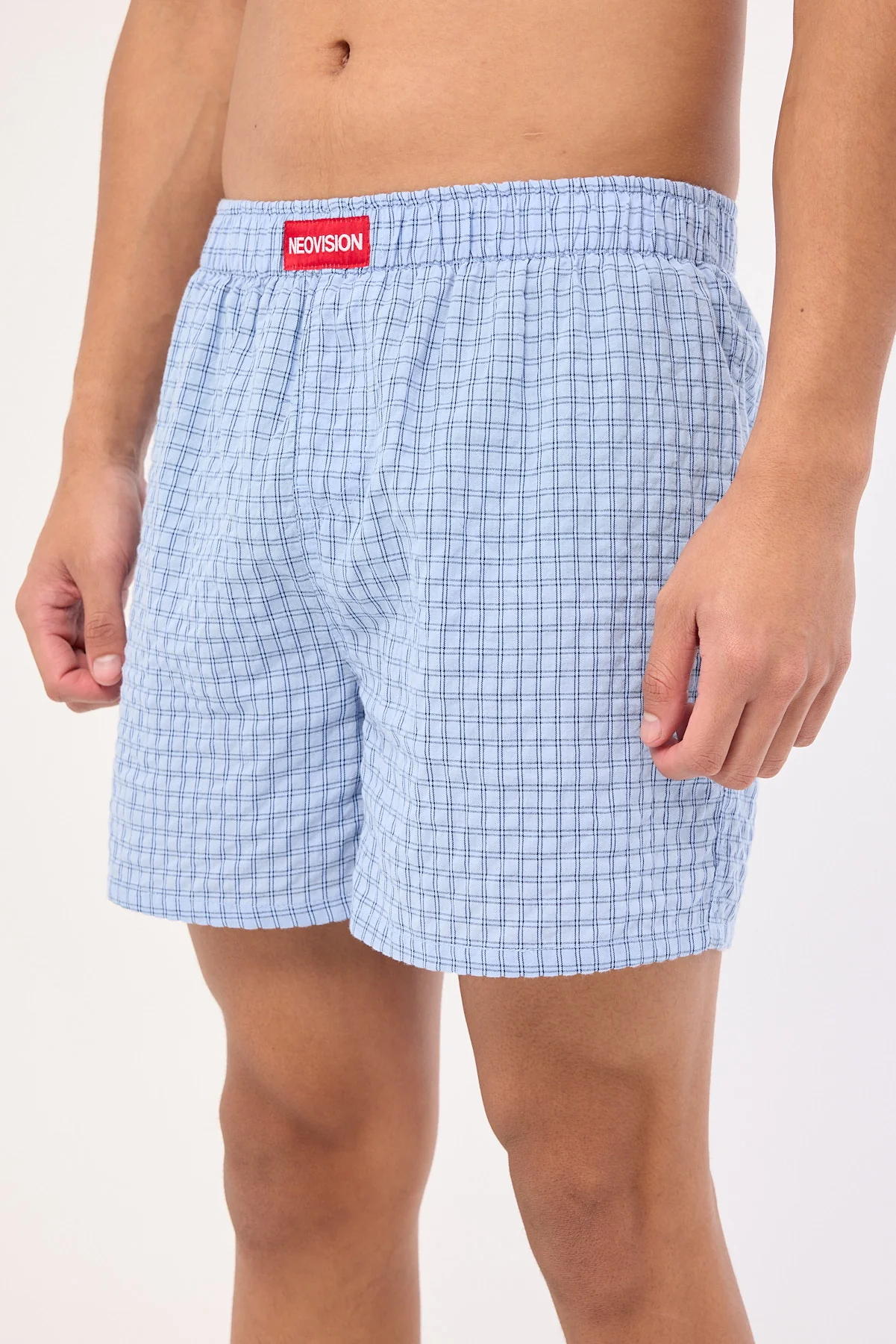 Neovision On Lock Boxer Short Blue Check - Image 2