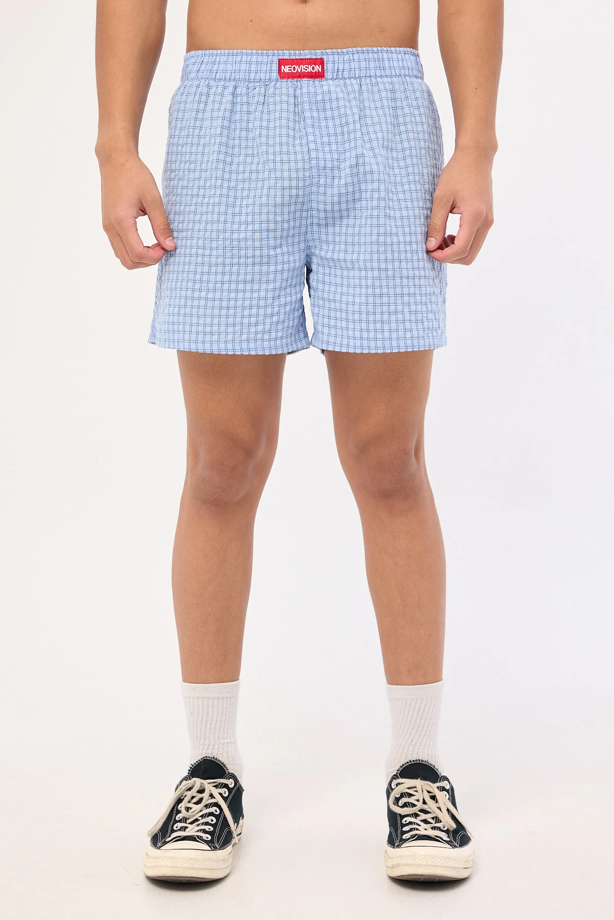 Neovision On Lock Boxer Short Blue Check - Image 6