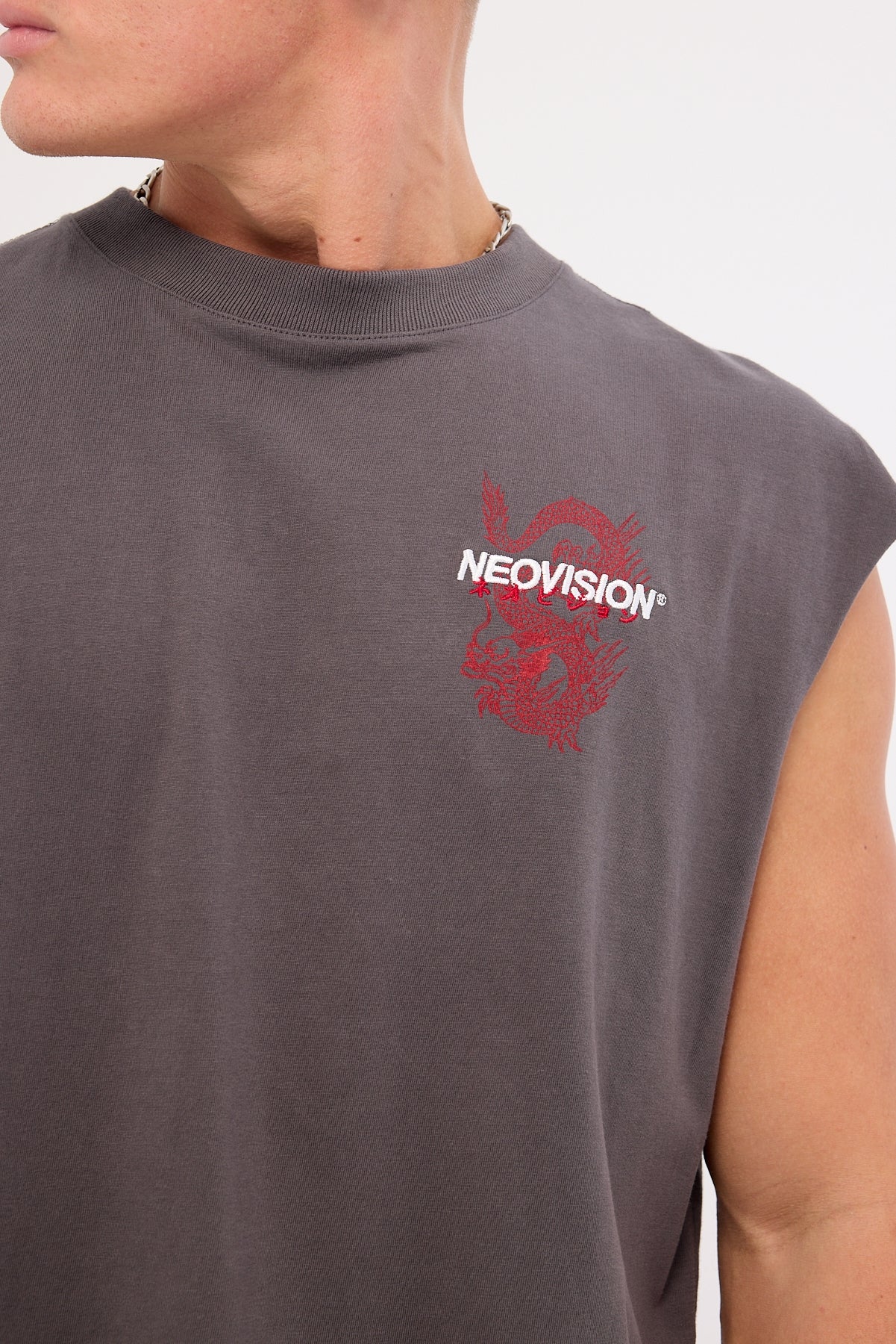 Neovision Onryu Cropped Muscle Tank Asphalt - Image 4