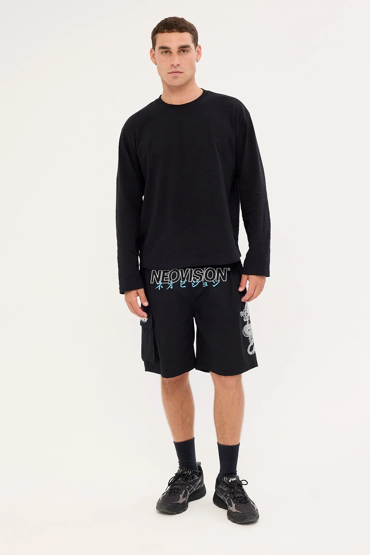 Neovision Onryu Elastic Waist Cargo Short Black