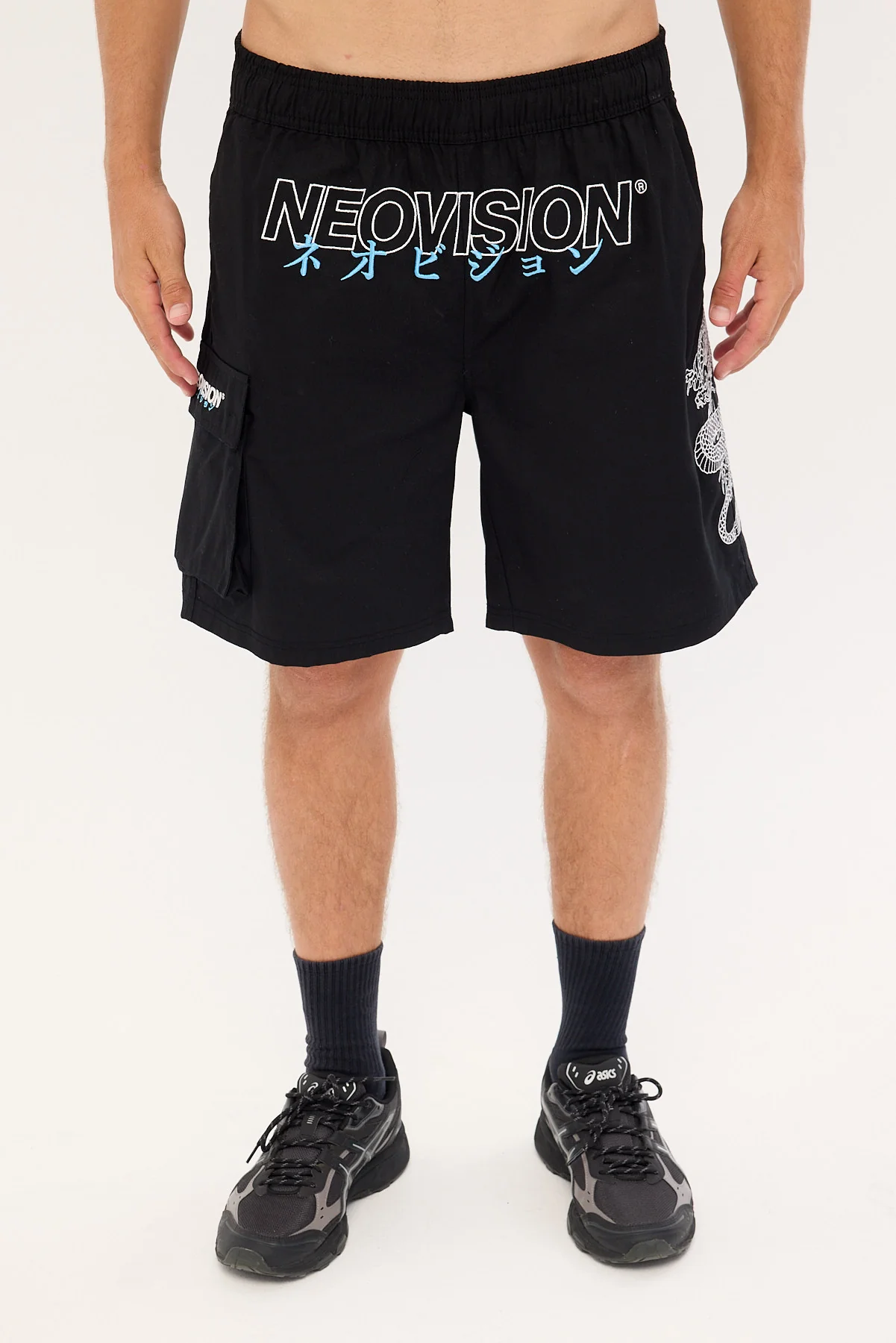 Neovision Onryu Elastic Waist Cargo Short Black - Image 6