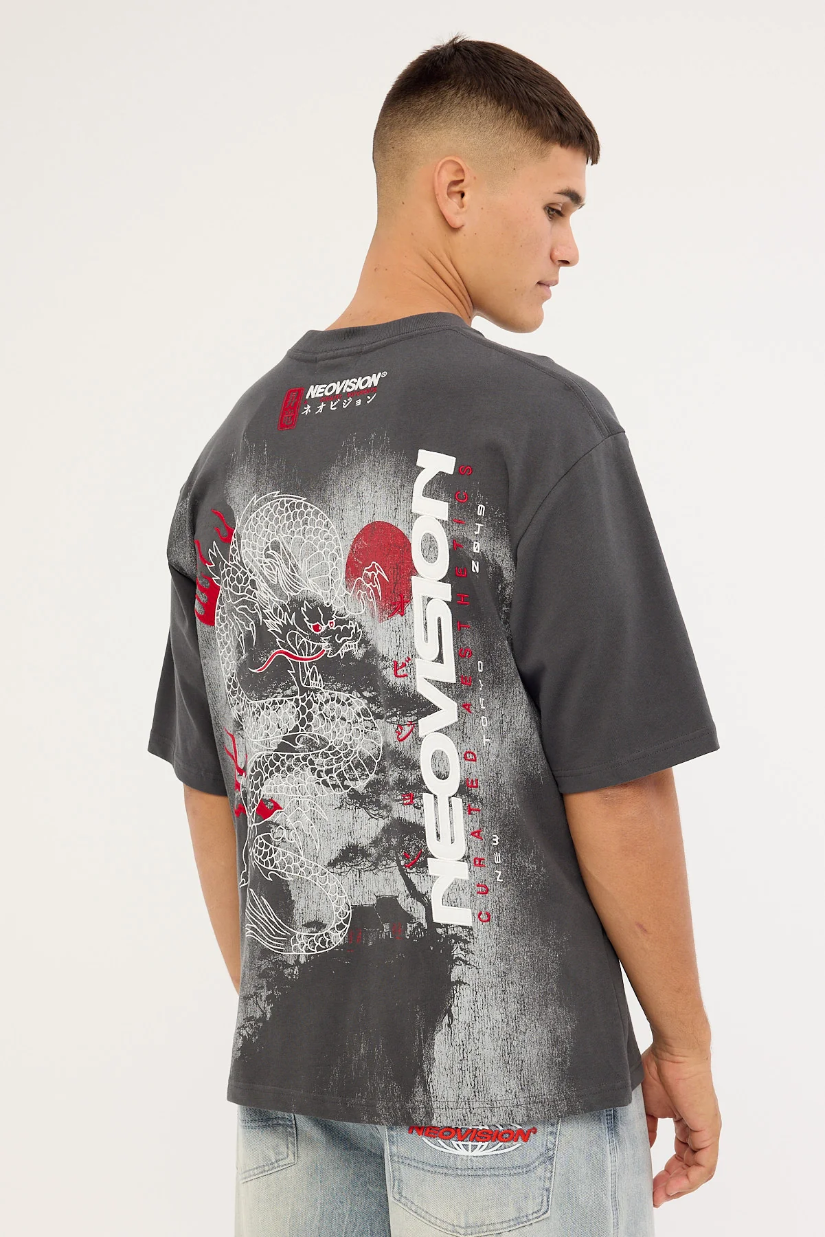 Neovision Onryu Street Super Heavy Tee Ash Black - Image 6