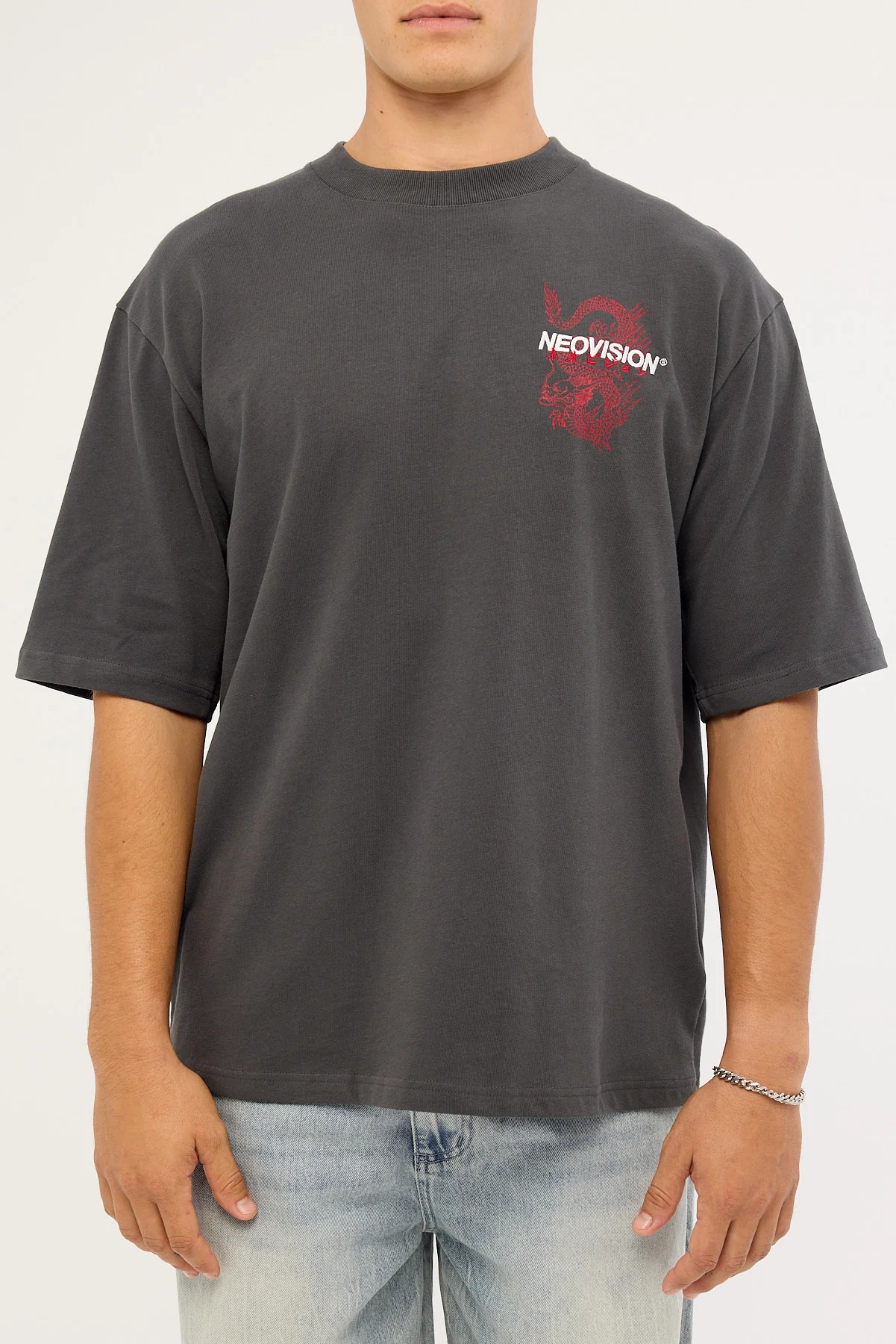 Neovision Onryu Street Super Heavy Tee Ash Black - Image 8