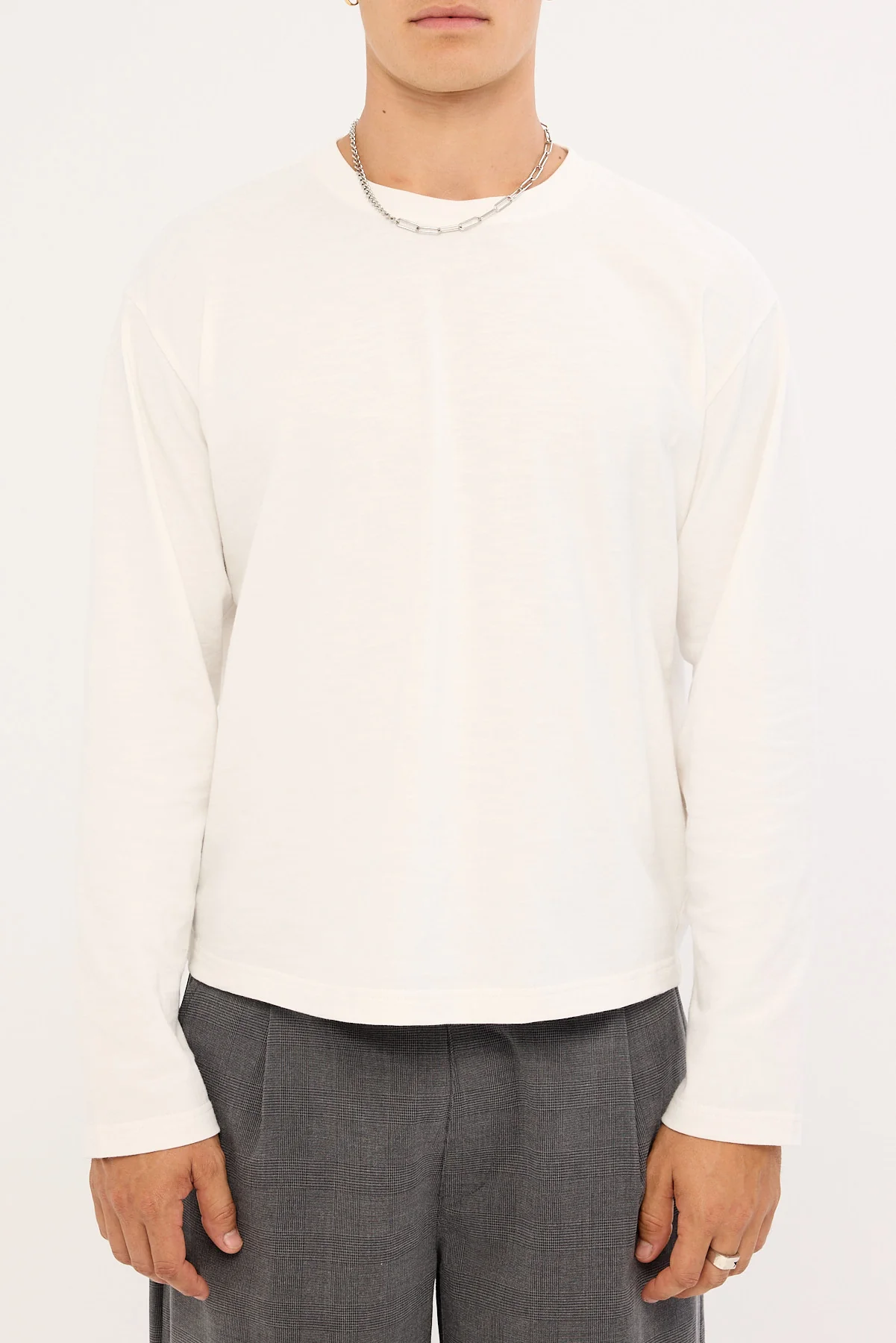Neovision Origin Slub Long Sleeve Tee White - Image 5