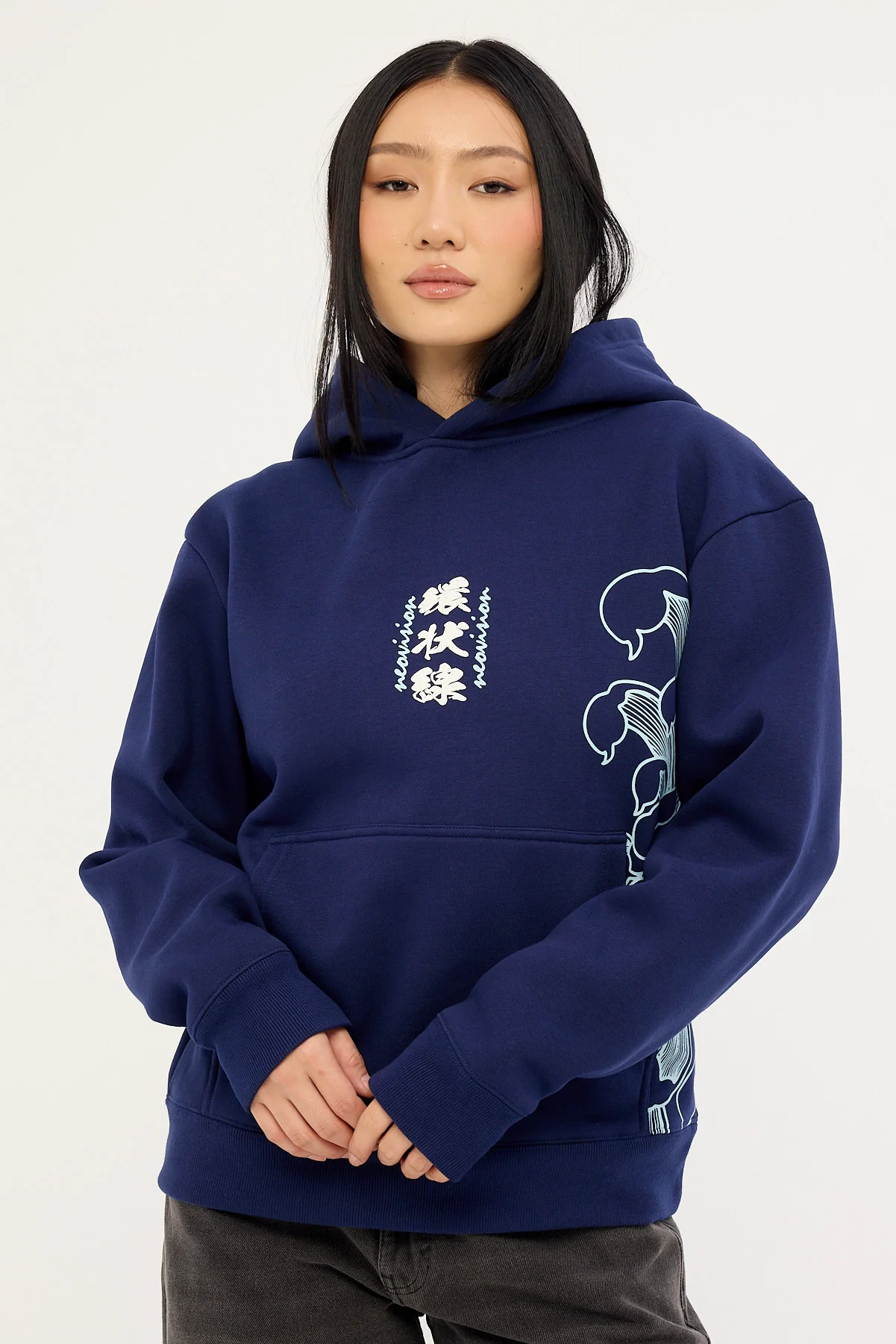 Neovision Osaka Night Relaxed Hoodie Navy