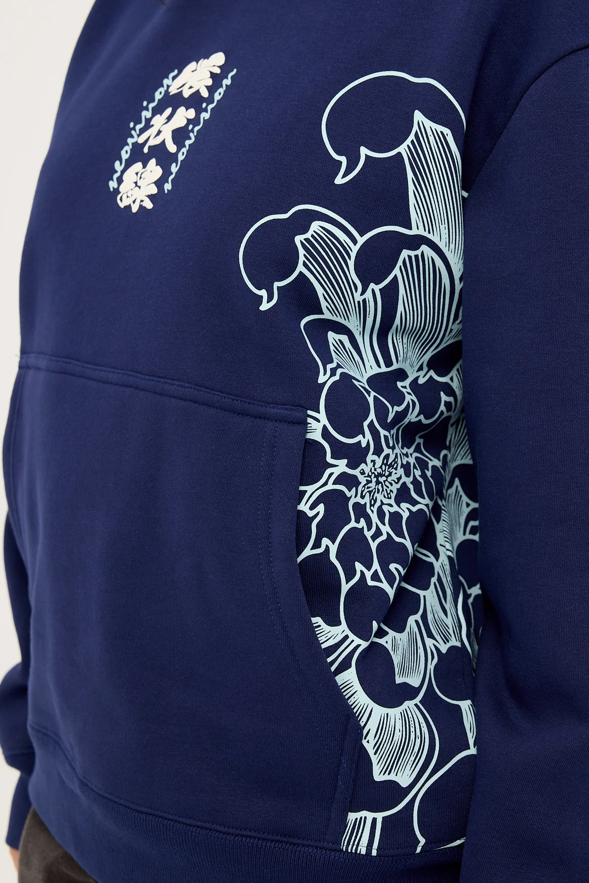 Neovision Osaka Night Relaxed Hoodie Navy - Image 4