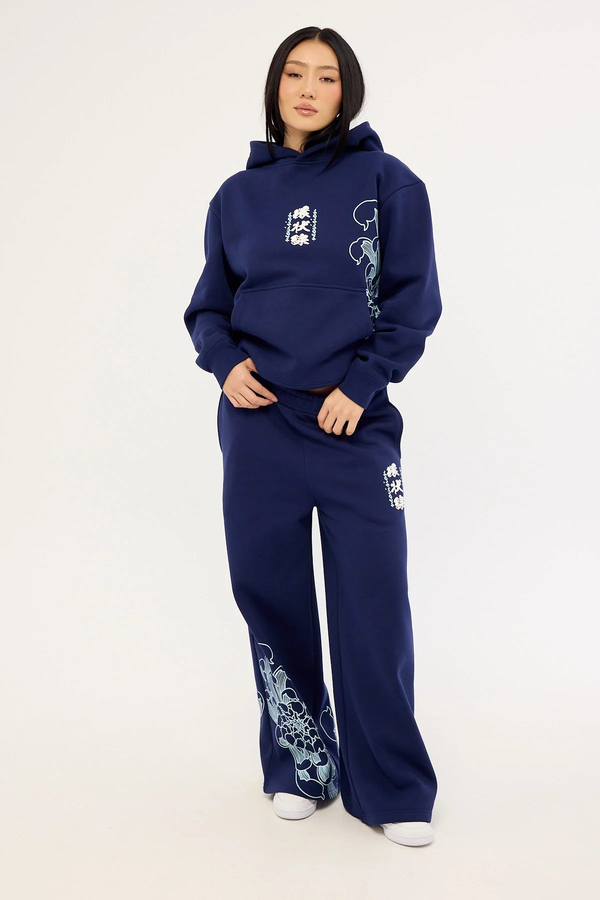 Neovision Osaka Night Relaxed Hoodie Navy - Image 7
