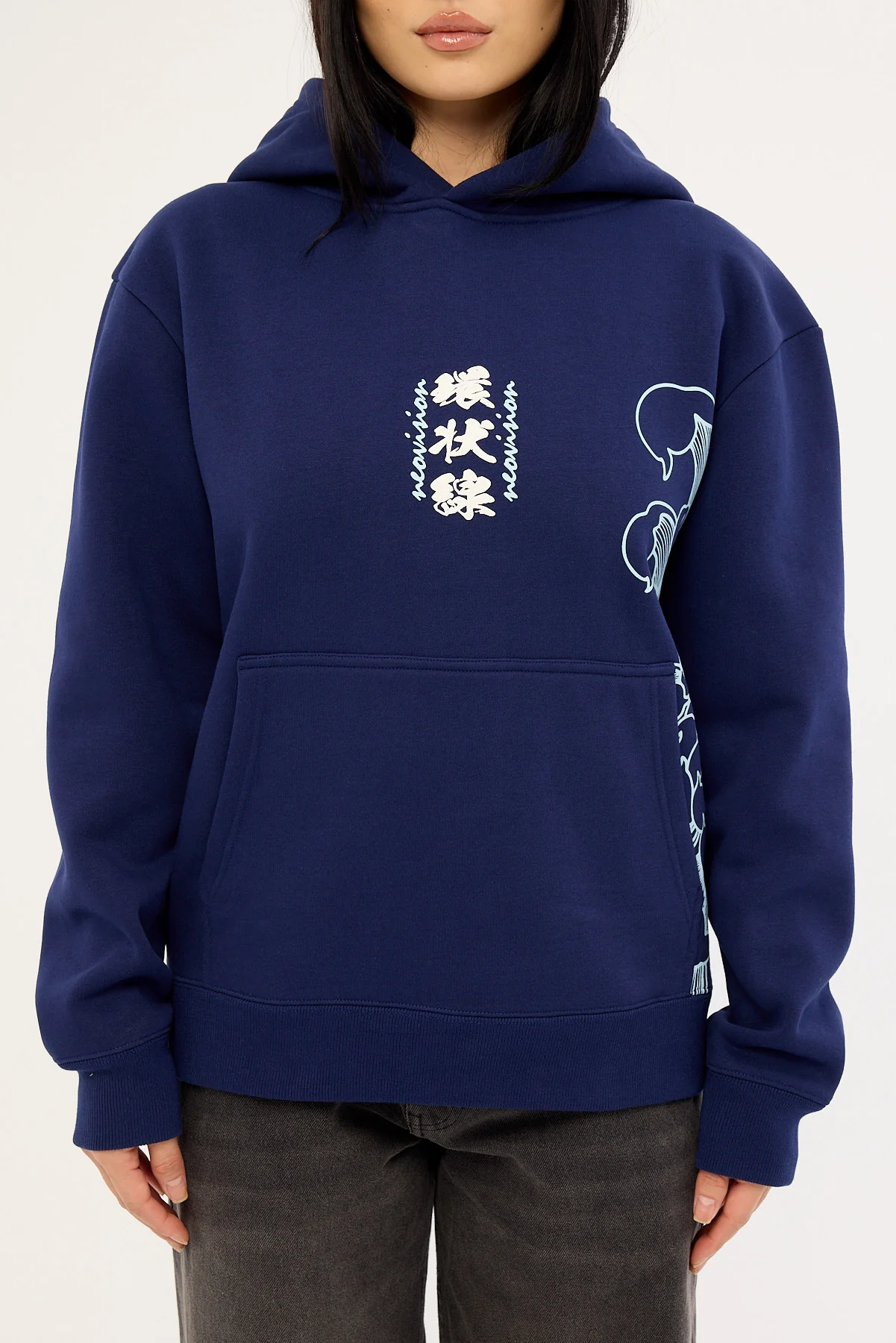 Neovision Osaka Night Relaxed Hoodie Navy - Image 8