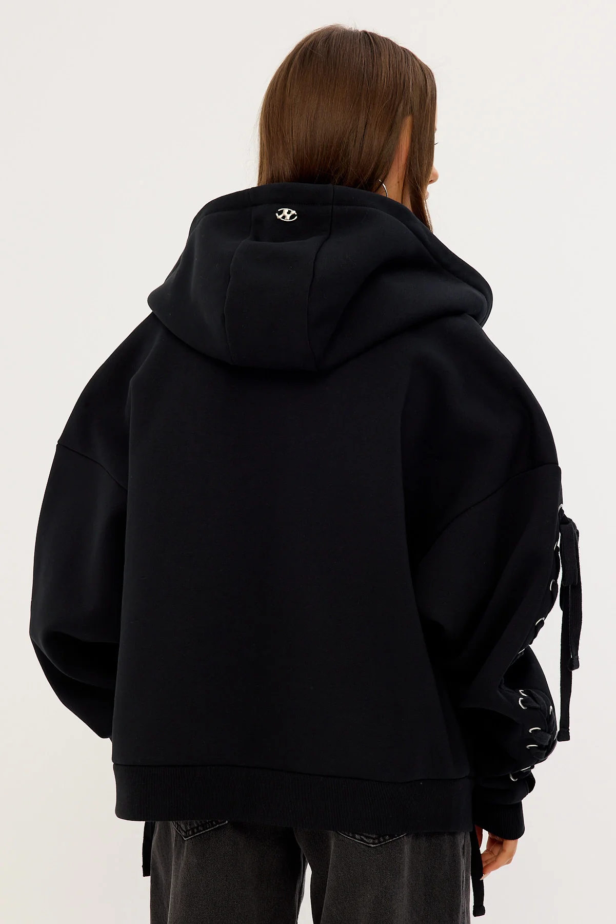 Neovision Oversized Zip-Thru Lace Up Black - Image 6