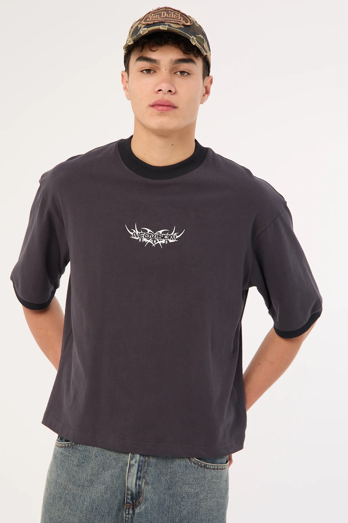Neovision Perpetual Cropped Street Super Heavy Tee Asphalt - Image 3