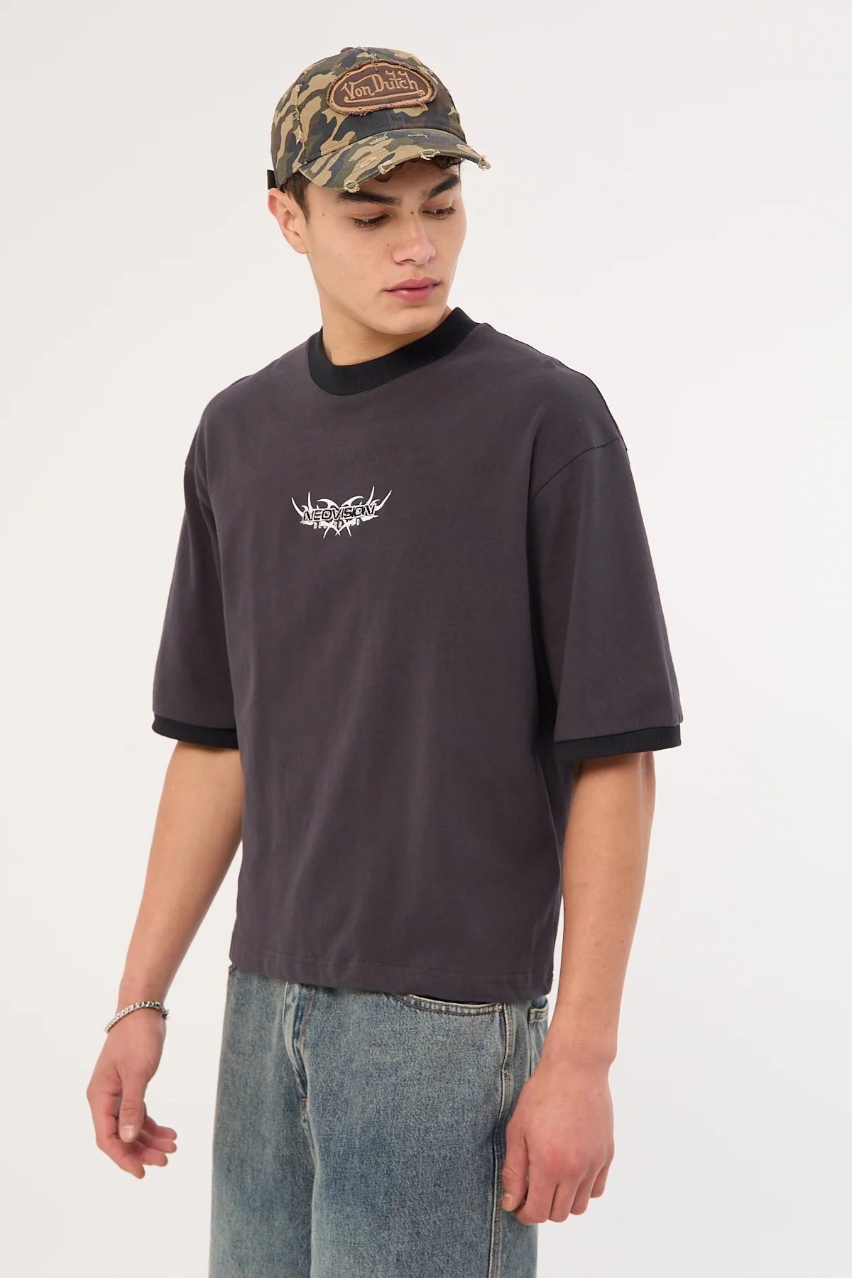 Neovision Perpetual Cropped Street Super Heavy Tee Asphalt - Image 4