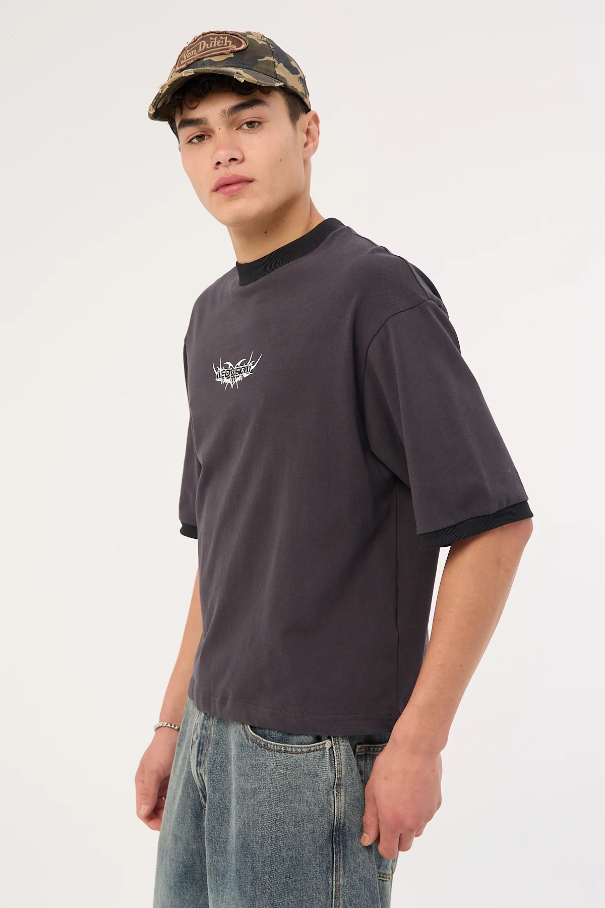 Neovision Perpetual Cropped Street Super Heavy Tee Asphalt - Image 5