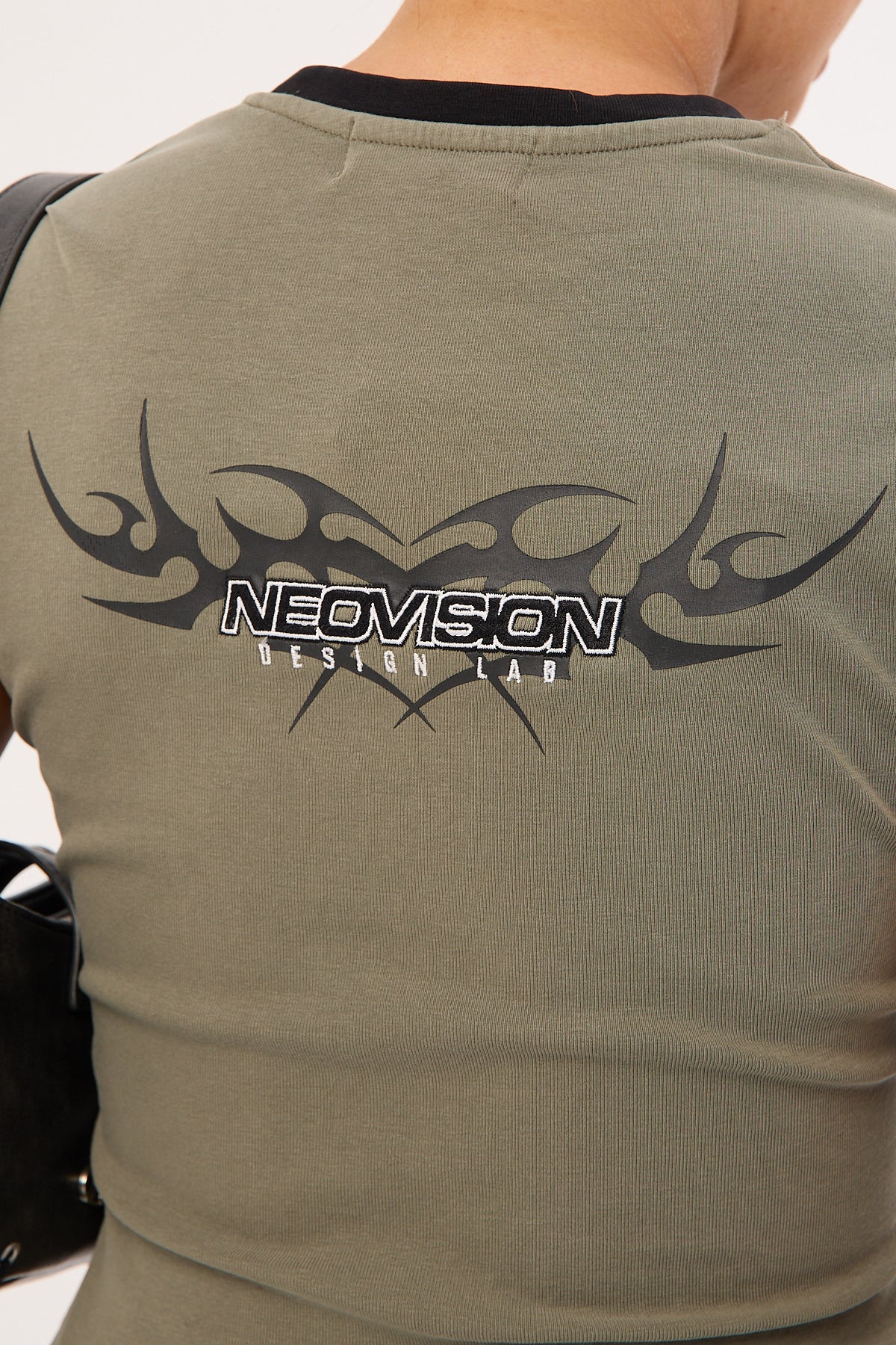 Neovision Perpetual Ringer Tee Khaki Green - Image 6