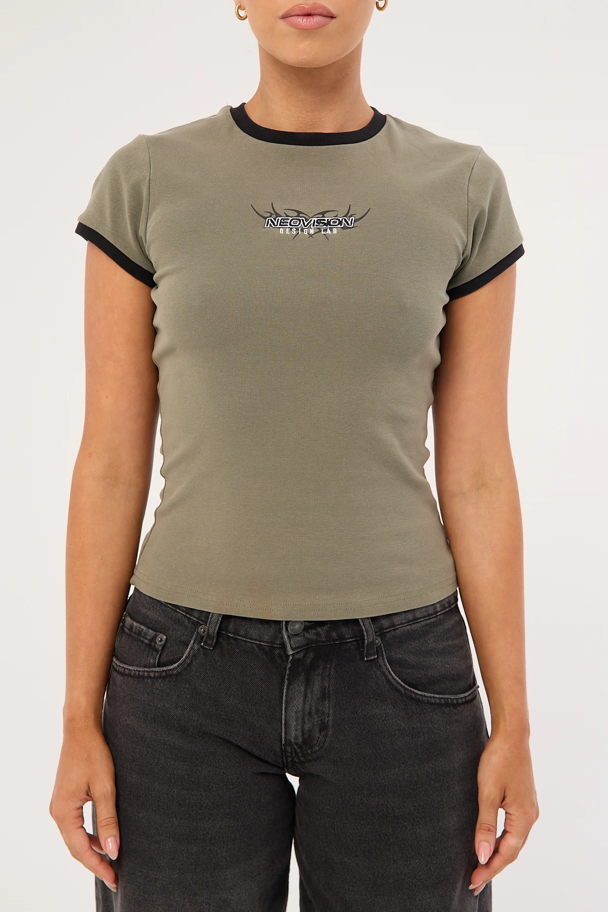 Neovision Perpetual Ringer Tee Khaki Green - Image 8