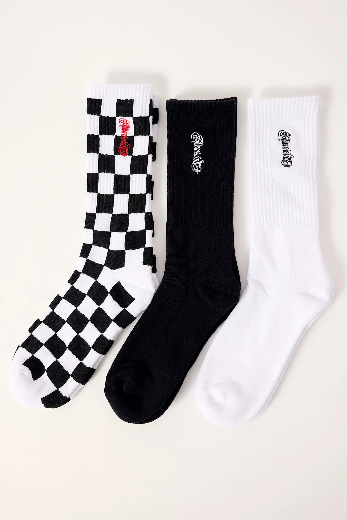 Neovision Posterboy Sock 3 Pack White/Black/Check