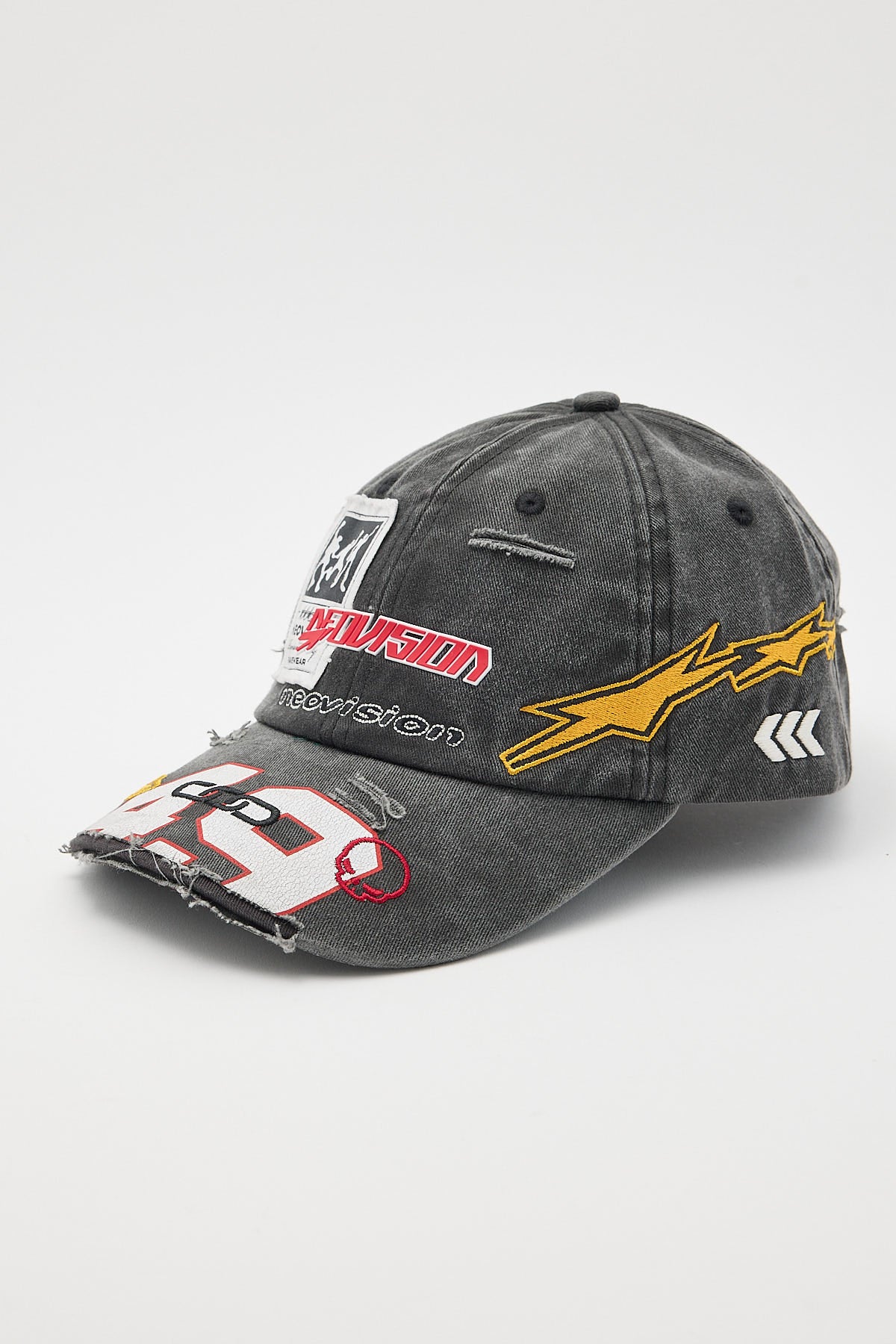 Neovision Precision Distressed Dad Cap Washed Black - Image 2