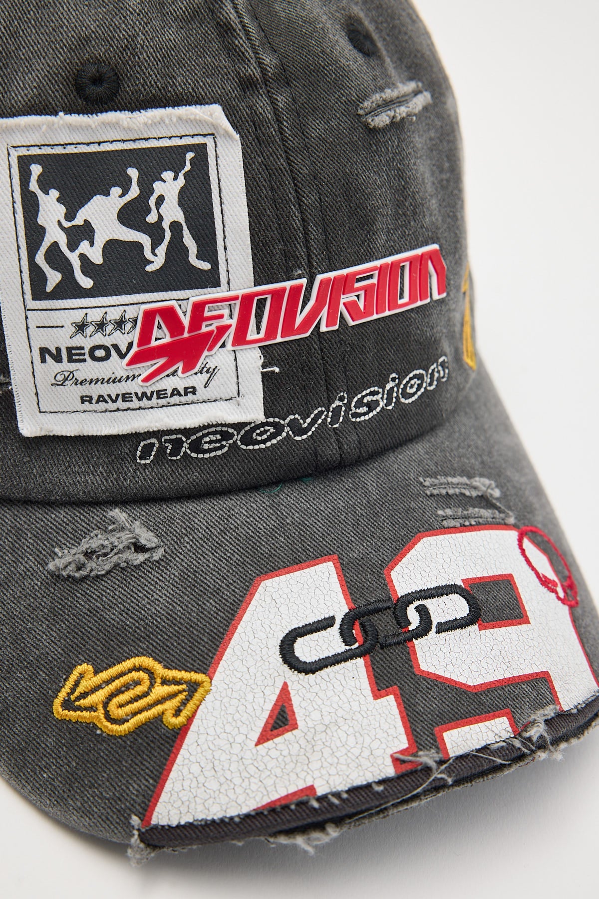 Neovision Precision Distressed Dad Cap Washed Black - Image 3