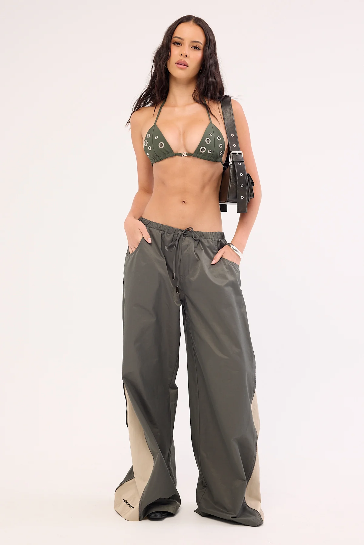 Neovision Puncture Eyelet Bralette Washed Grey - Image 2
