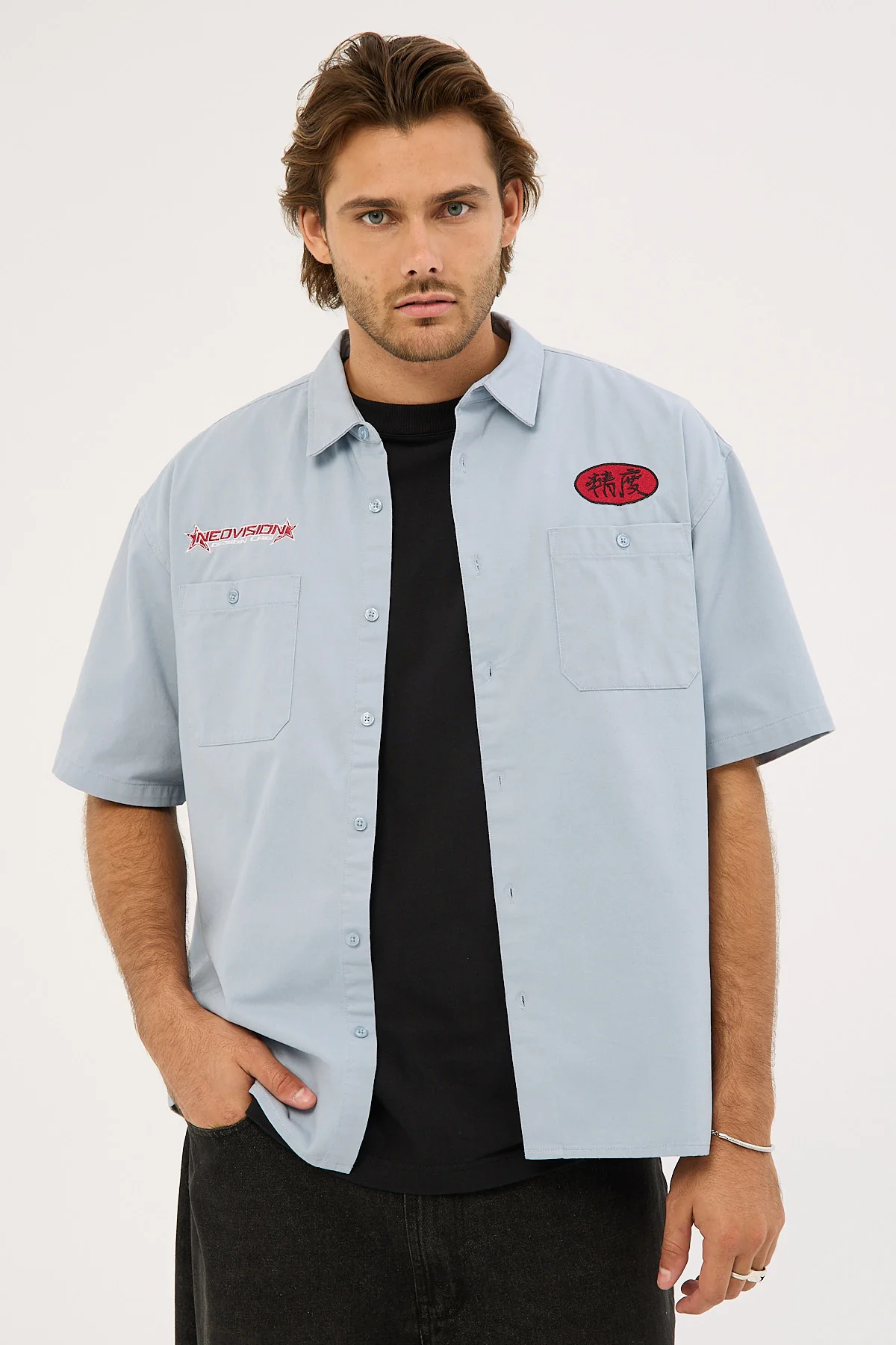 Neovision Radar Oversize Short Sleeve Shirt Blue - Image 4