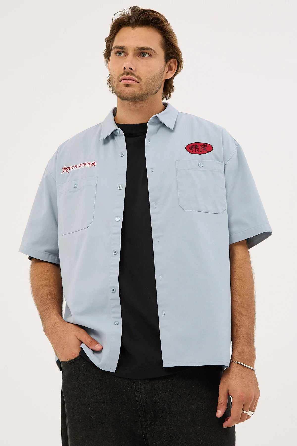 Neovision Radar Oversize Short Sleeve Shirt Blue - Image 5