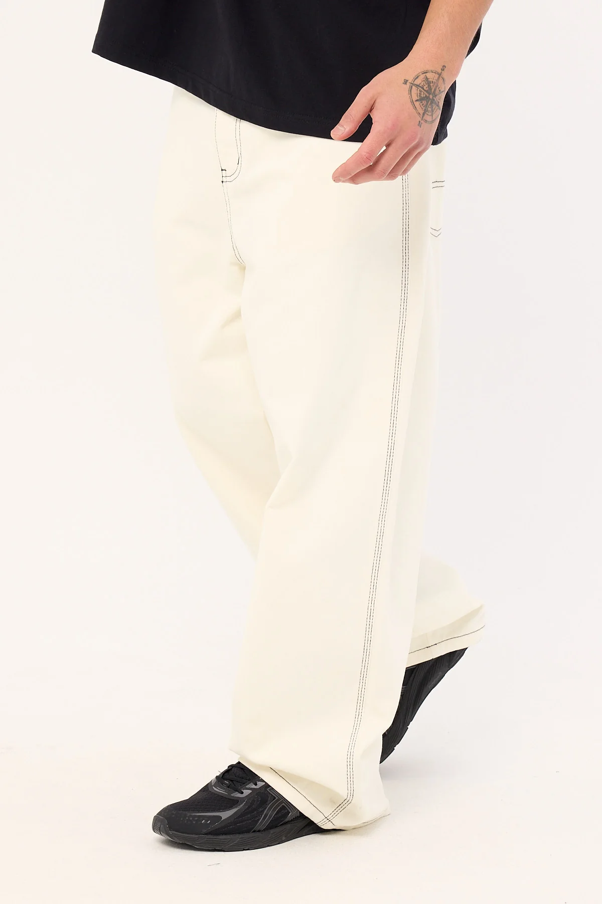 Neovision Radical Behemoth Super Baggy Jean Stone White - Image 4