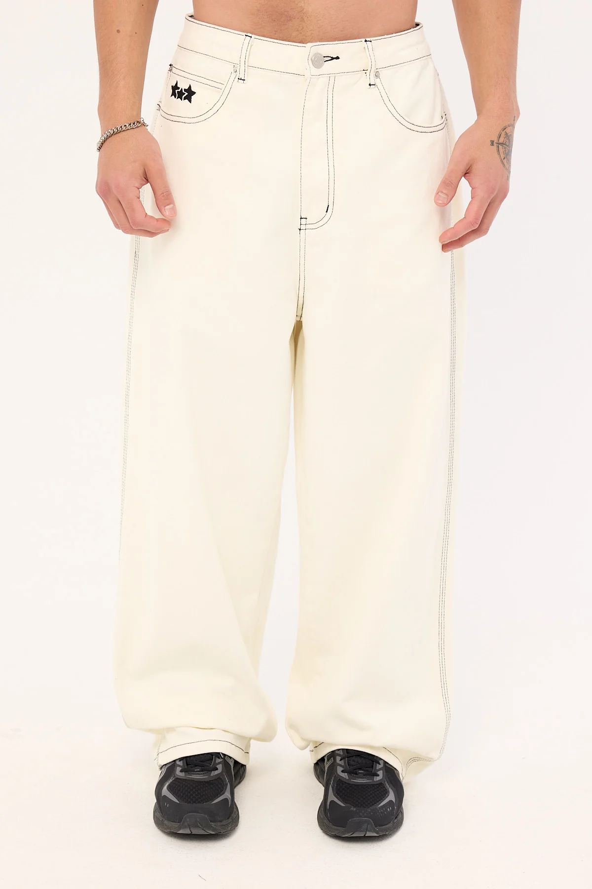 Neovision Radical Behemoth Super Baggy Jean Stone White - Image 8