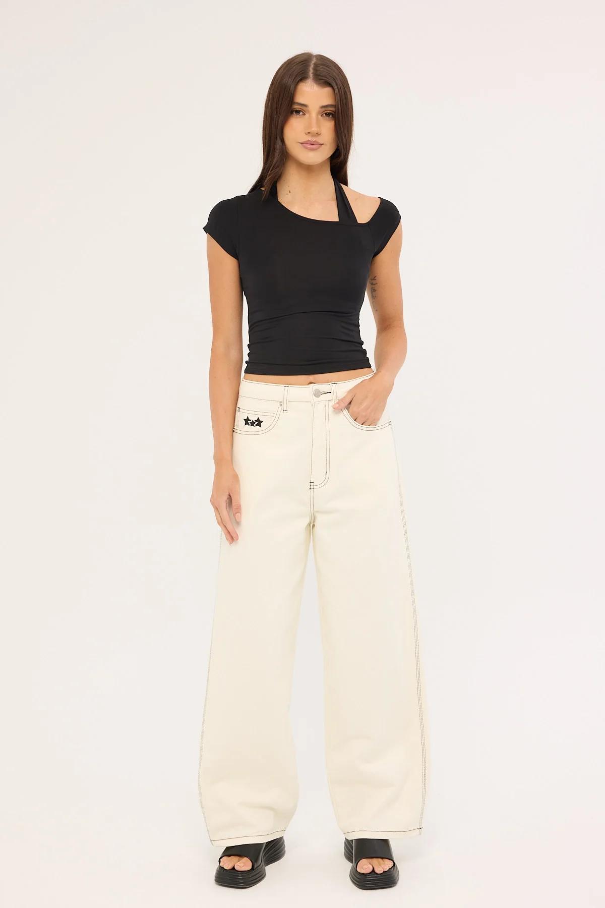 Neovision Radical Behemoth Super Baggy Jean Stone White - Image 9