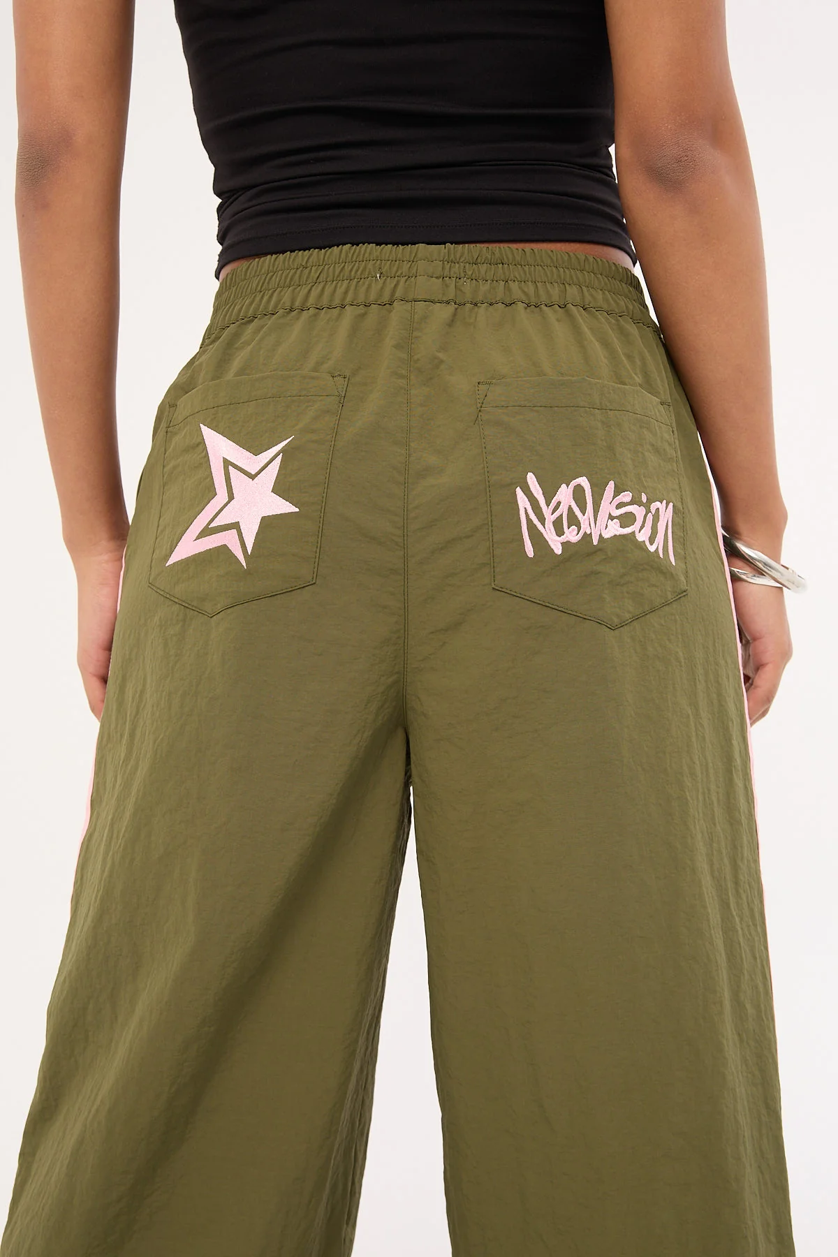 Neovision Radical Contrast Stripe Pant Khaki Green - Image 10